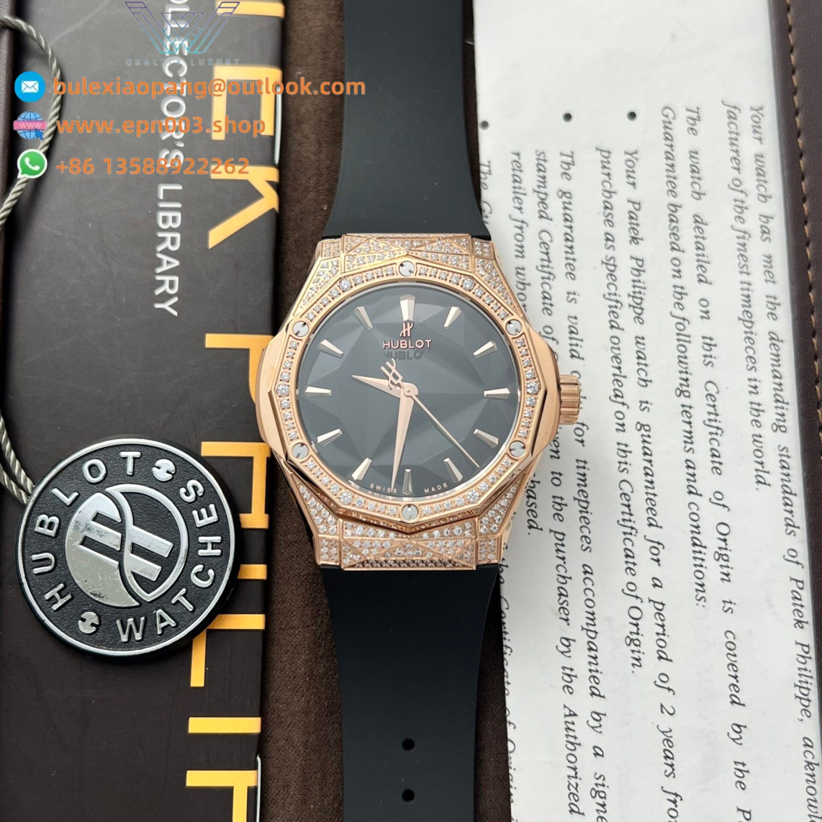 Classic Fusion Collection Orlinski King Gold Alternative Pave Black Dial 40mm Men Watch