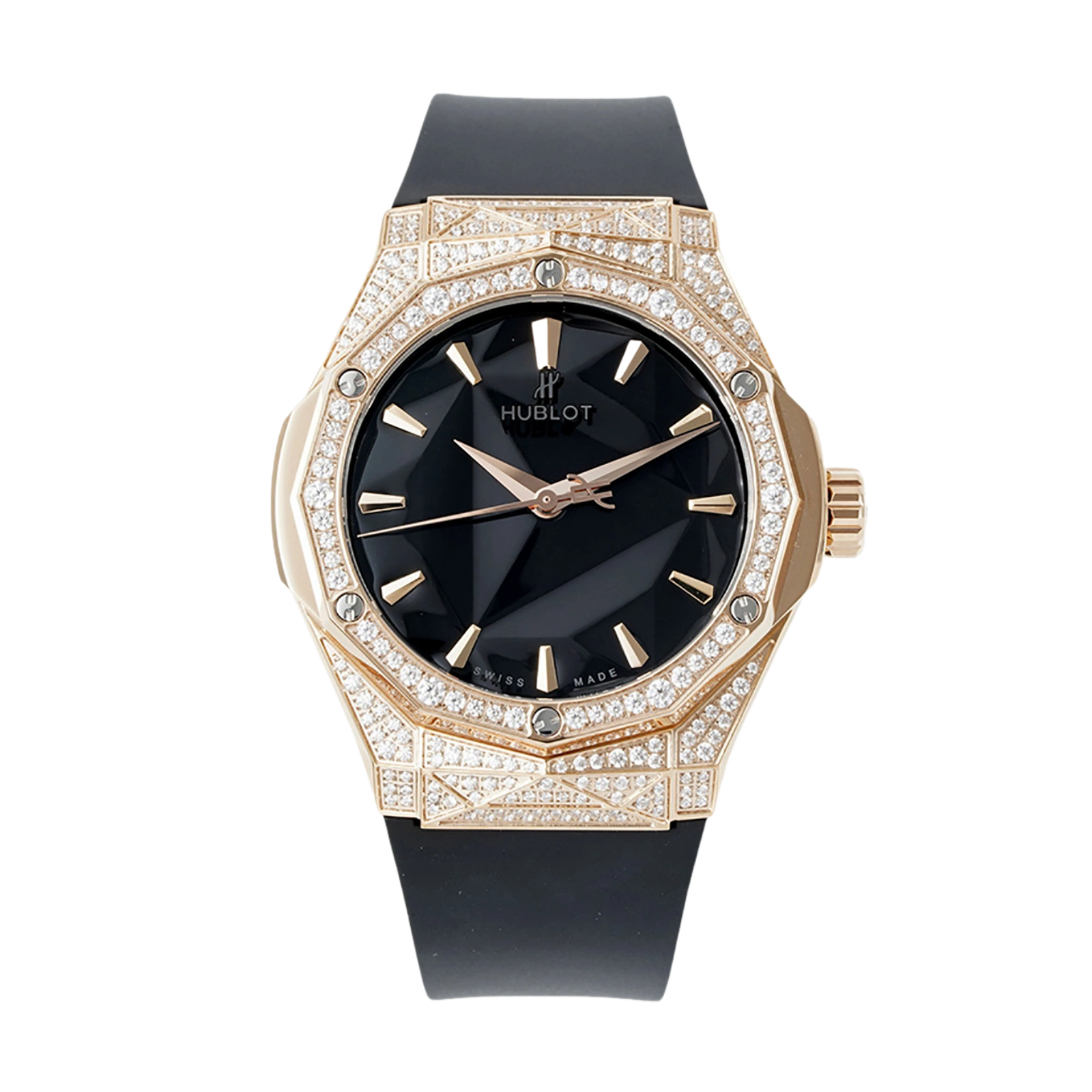Classic Fusion Collection Orlinski King Gold Alternative Pave Black Dial 40mm Men Watch