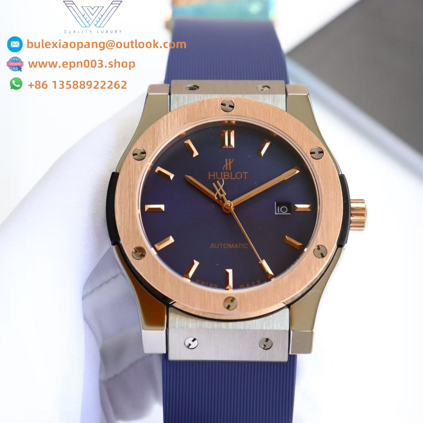 Classic Fusion Collection Blue Dial Blue Gummy Strap 42mm Men Watch