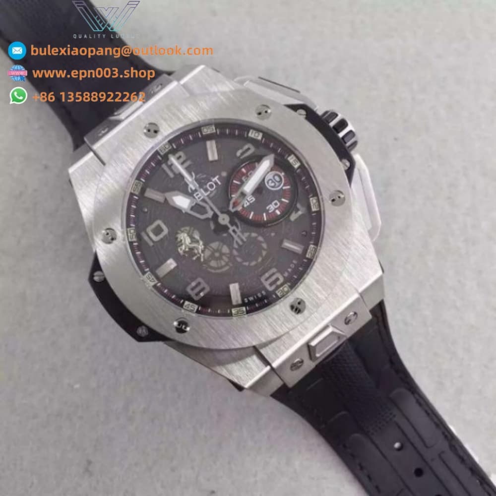 Big Bang Ferrari Limited Edition SS Black Dial Black Rubber Strap 45mm Men Watch