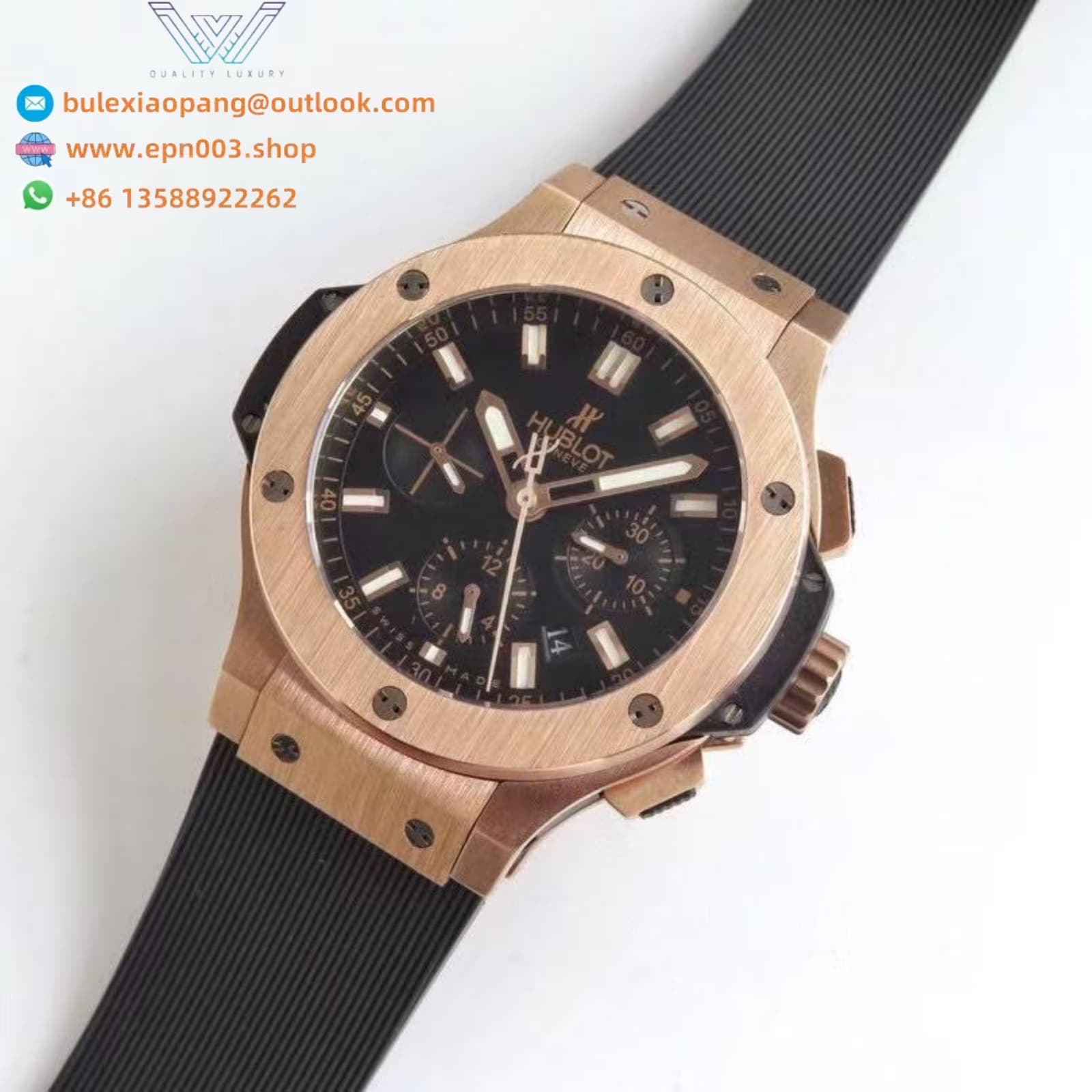 Big Bang Chronograph King Gold Black Dial 301.PX.1180.RX 44mm Men Watch