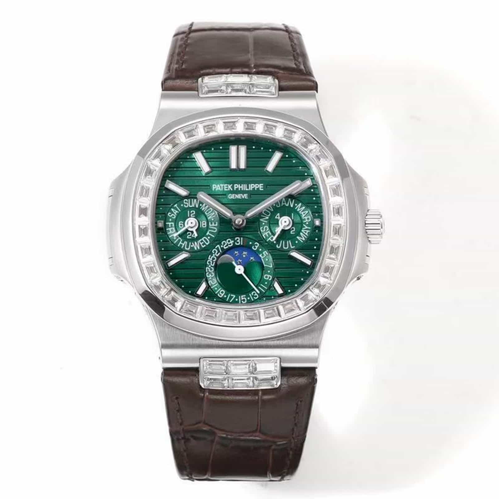 Nautilus 5722G with Moissanite Diamond 40mm Men Watch