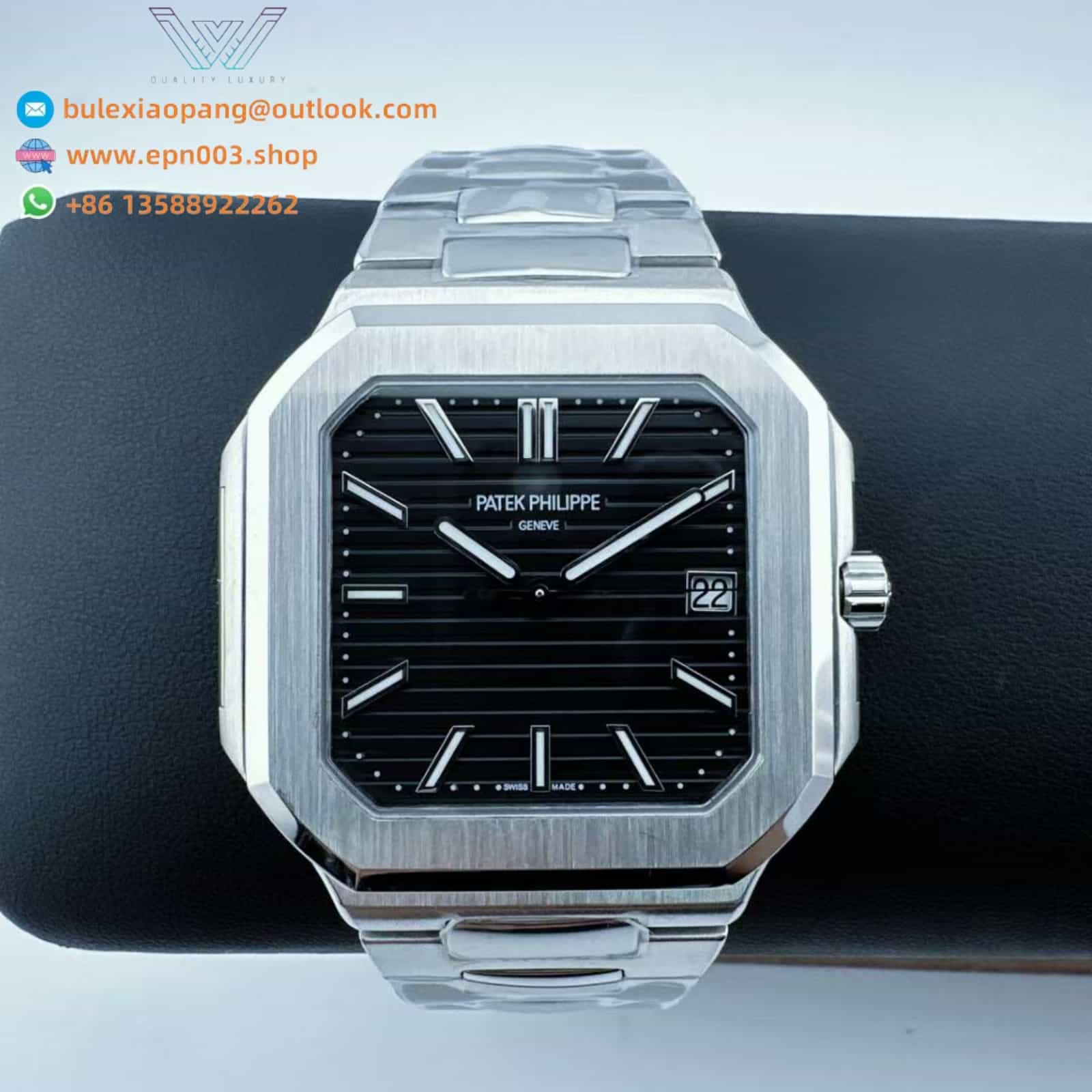 Cubitus 5821 Black Dial Stainless Steel 45mm Men Watch