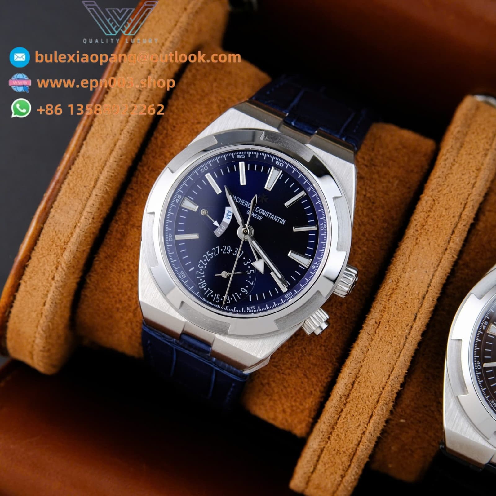 Overseas Dual Time 7900V Watch Blue Dial 41mm Men Watch