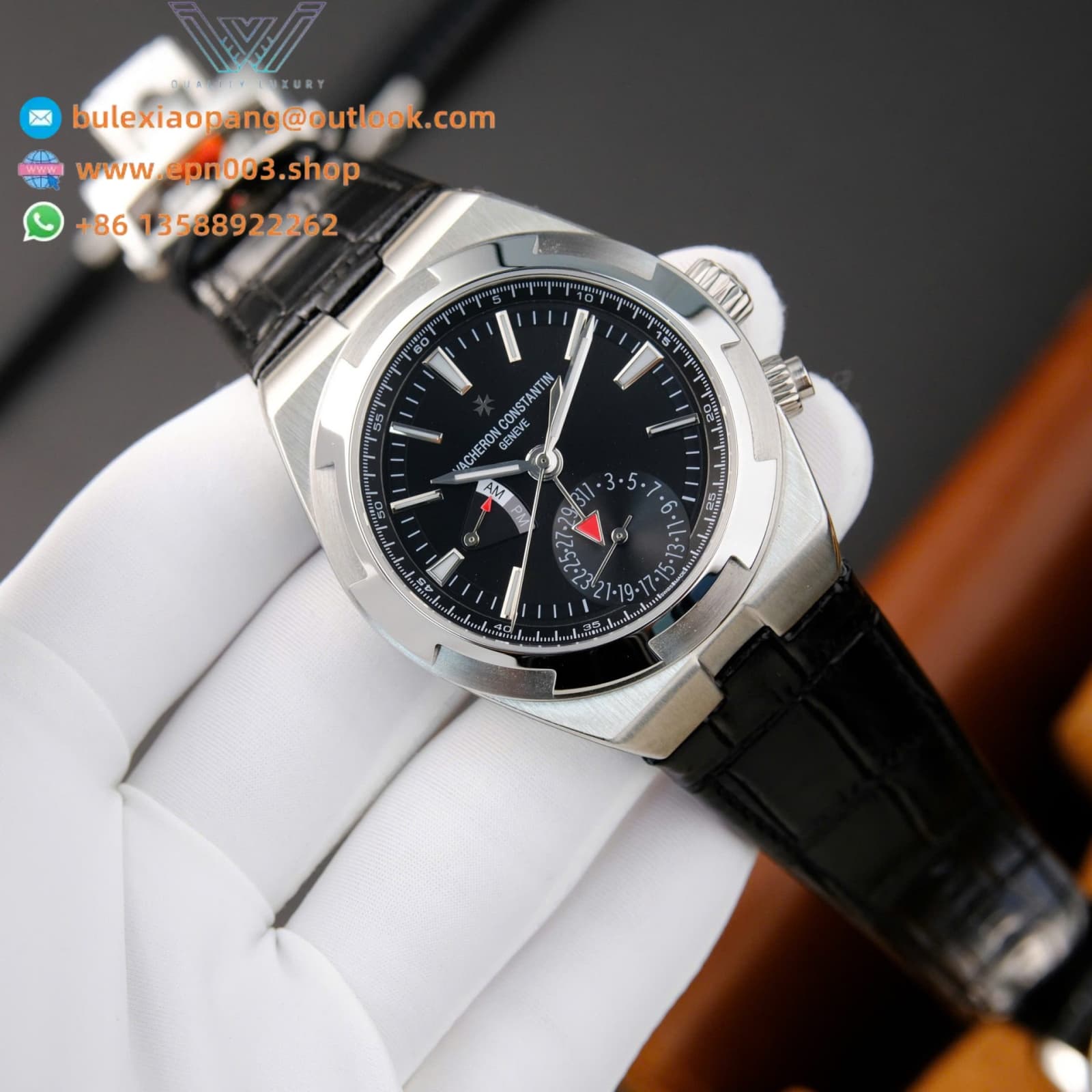 Overseas Dual Time 7900V Black Dial 41mm Men Watch