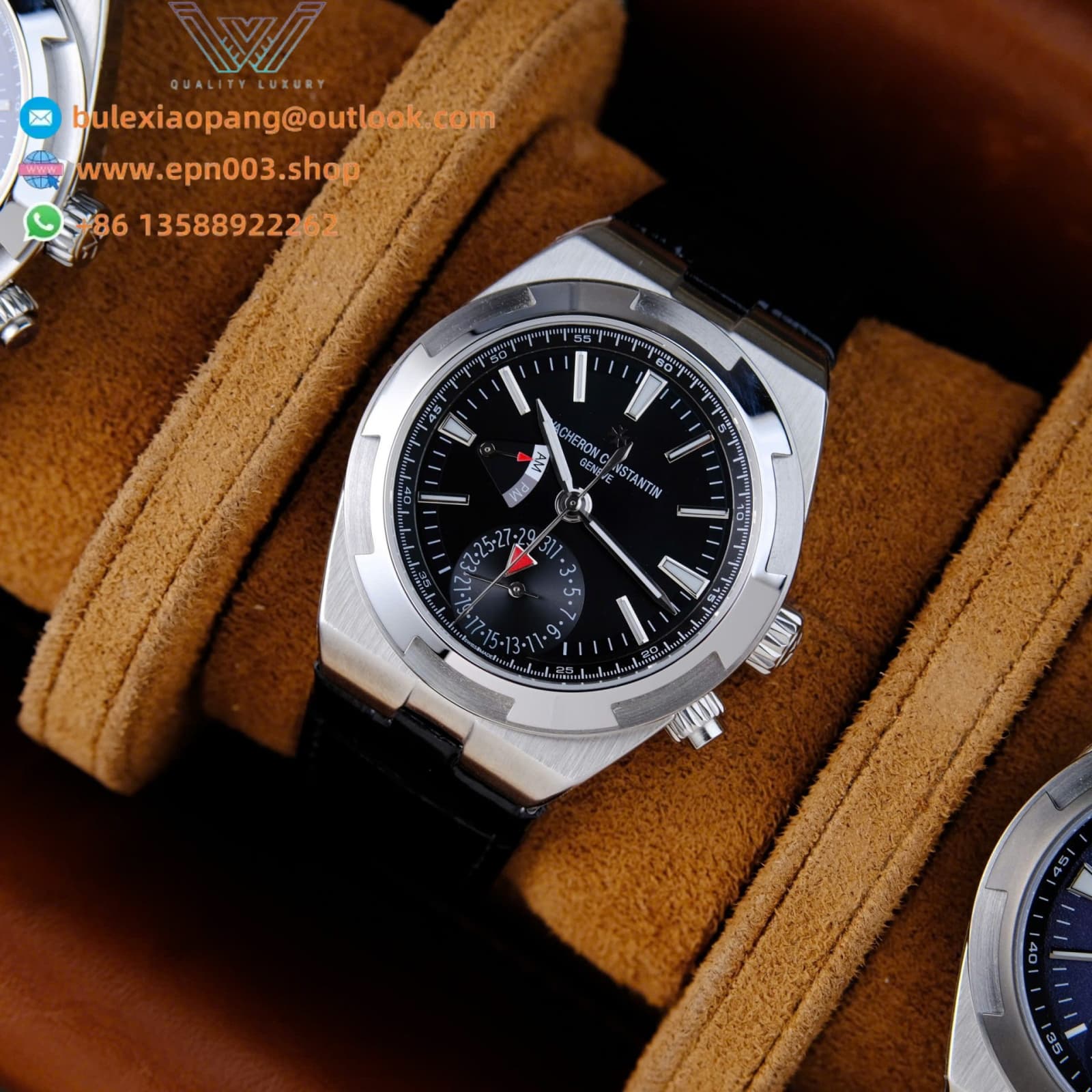 Overseas Dual Time 7900V Black Dial 41mm Men Watch