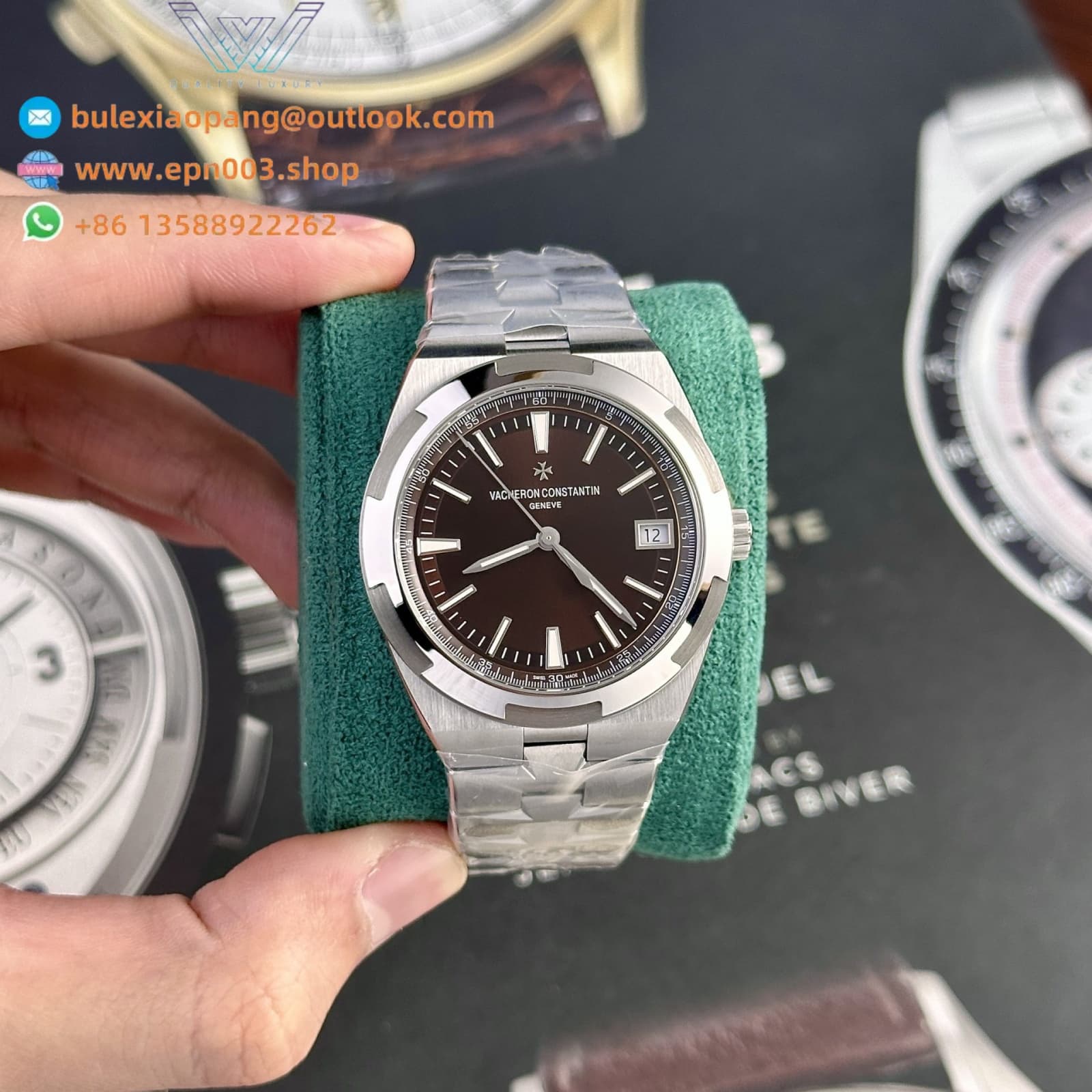 Overseas 4500V Brown Dial 41mm Men Watch