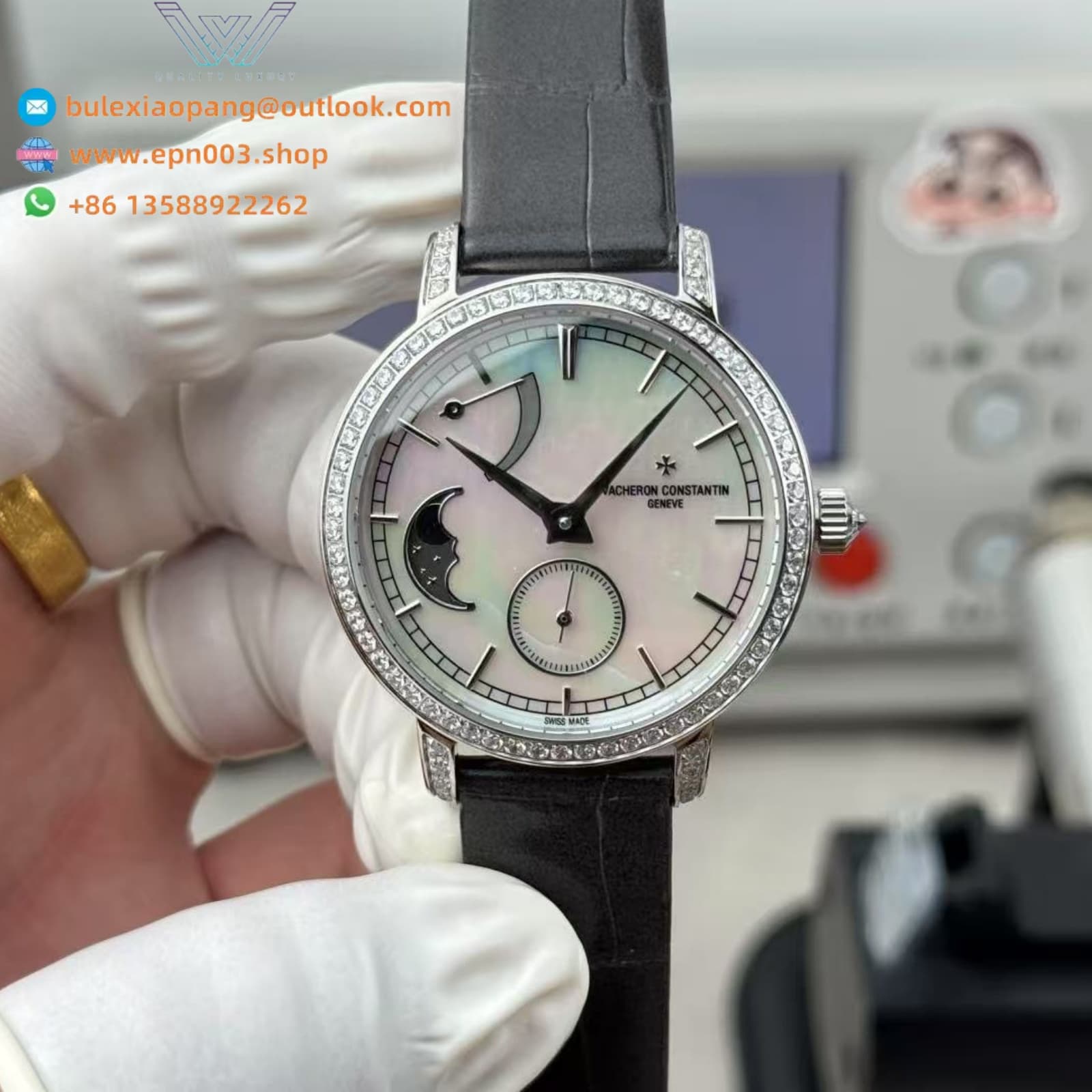 Traditionnelle Moon Phase White Gold 36mm 83570/000G-9916 - Women Watch