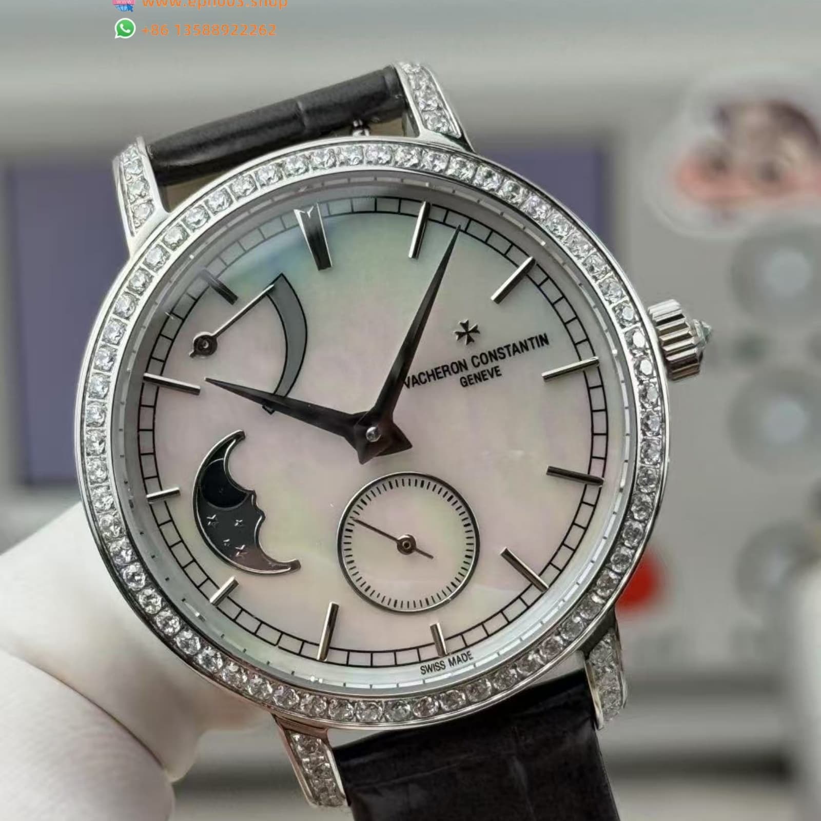 Traditionnelle Moon Phase White Gold 36mm 83570/000G-9916 - Women Watch