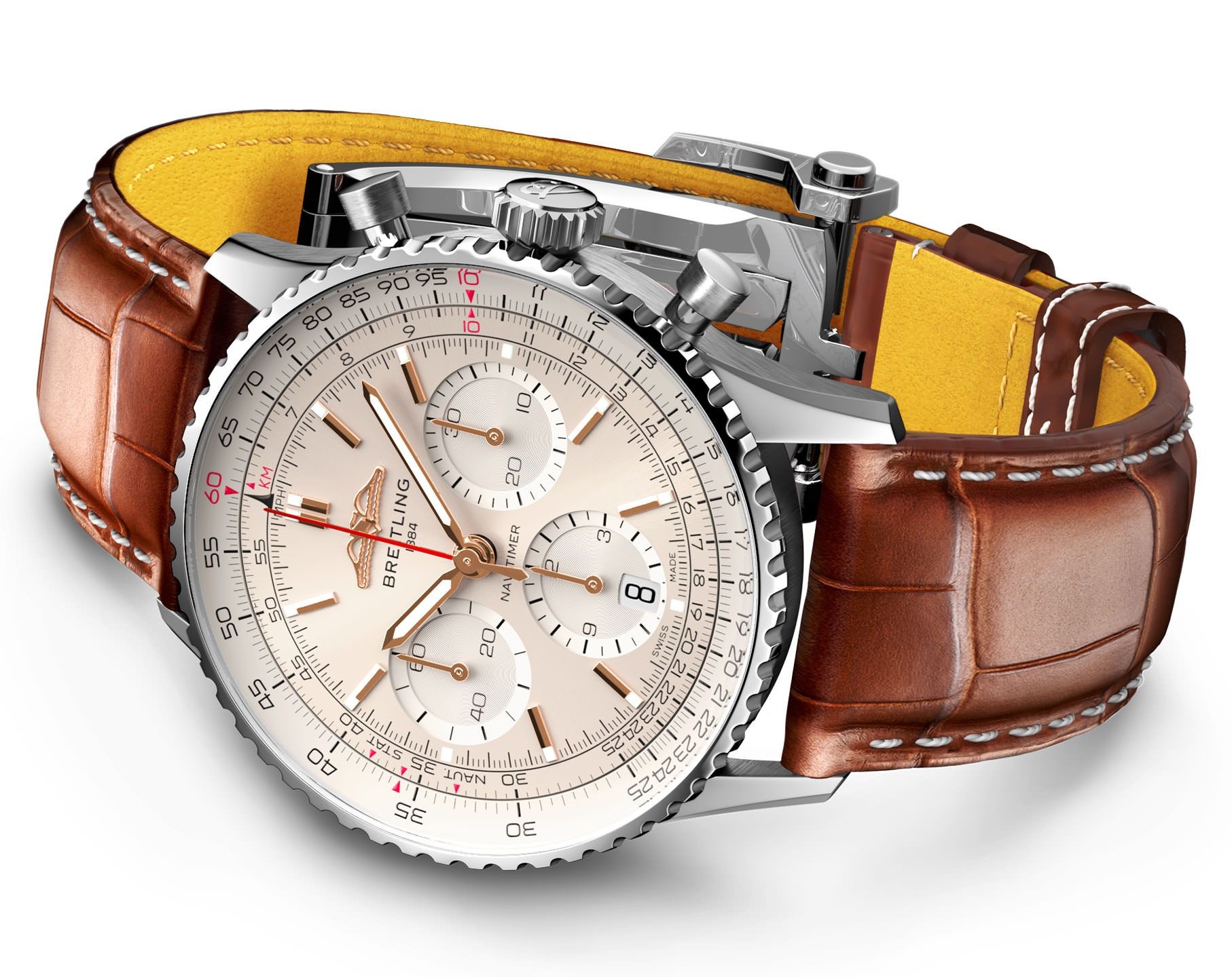 Navitimer B01 Chronograph Silver 41mm Mens Watch