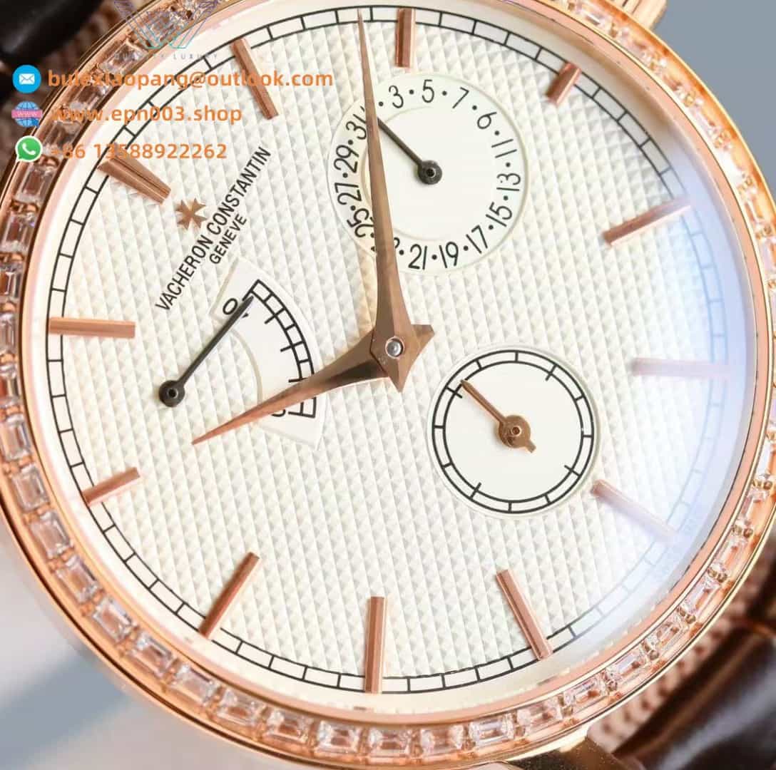 Traditionnelle Manual-Winding Date and Power Reserve Pink Gold 41mm Men Watch