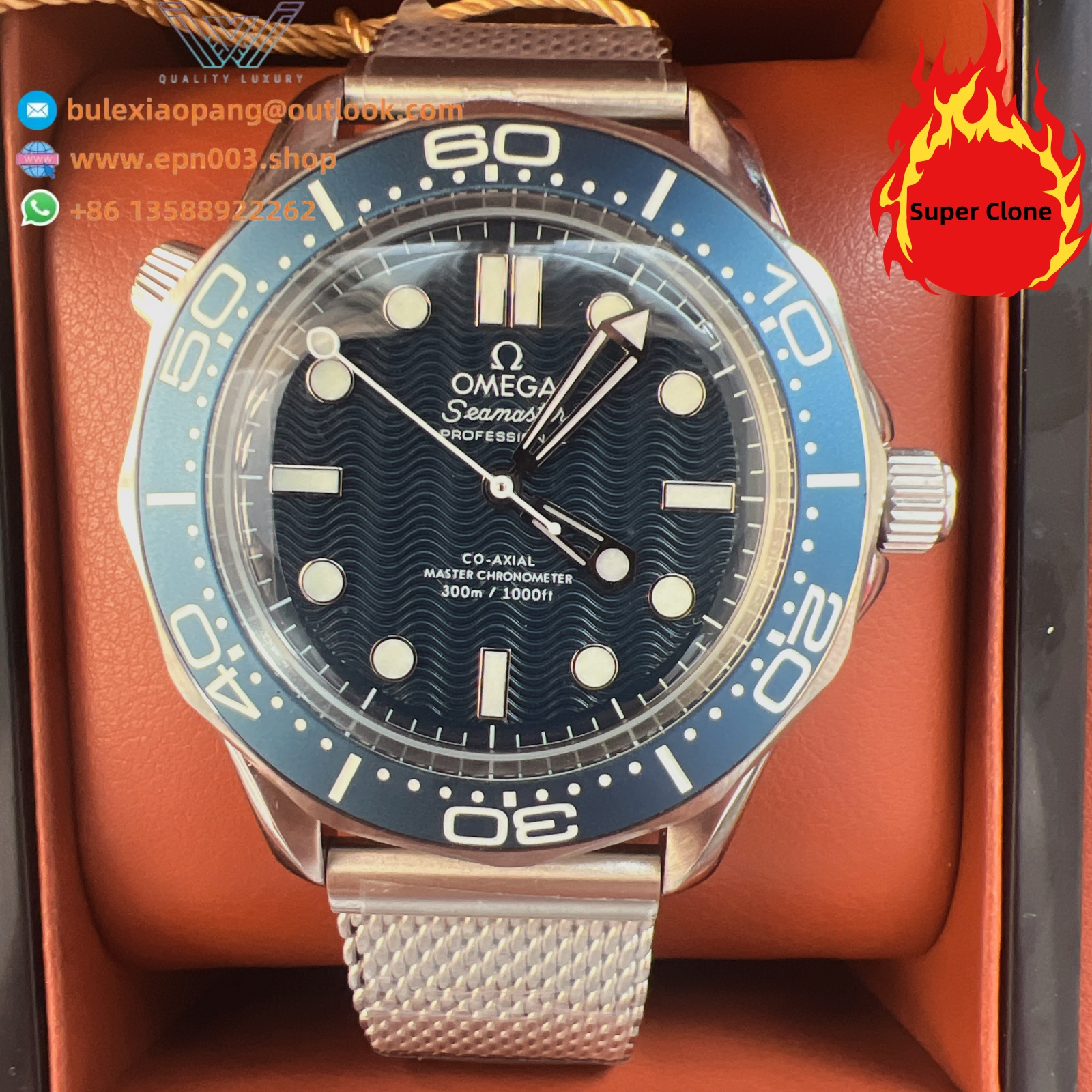 Seamaster Diver 300M James Bond 60th anniversary 42mm-Steel On Steel - Mens Watch