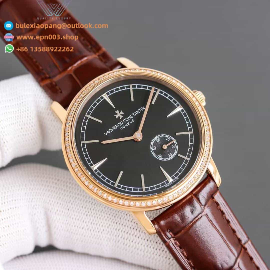 Patrimony Black Dial Pink Gold 41mm Men Watch