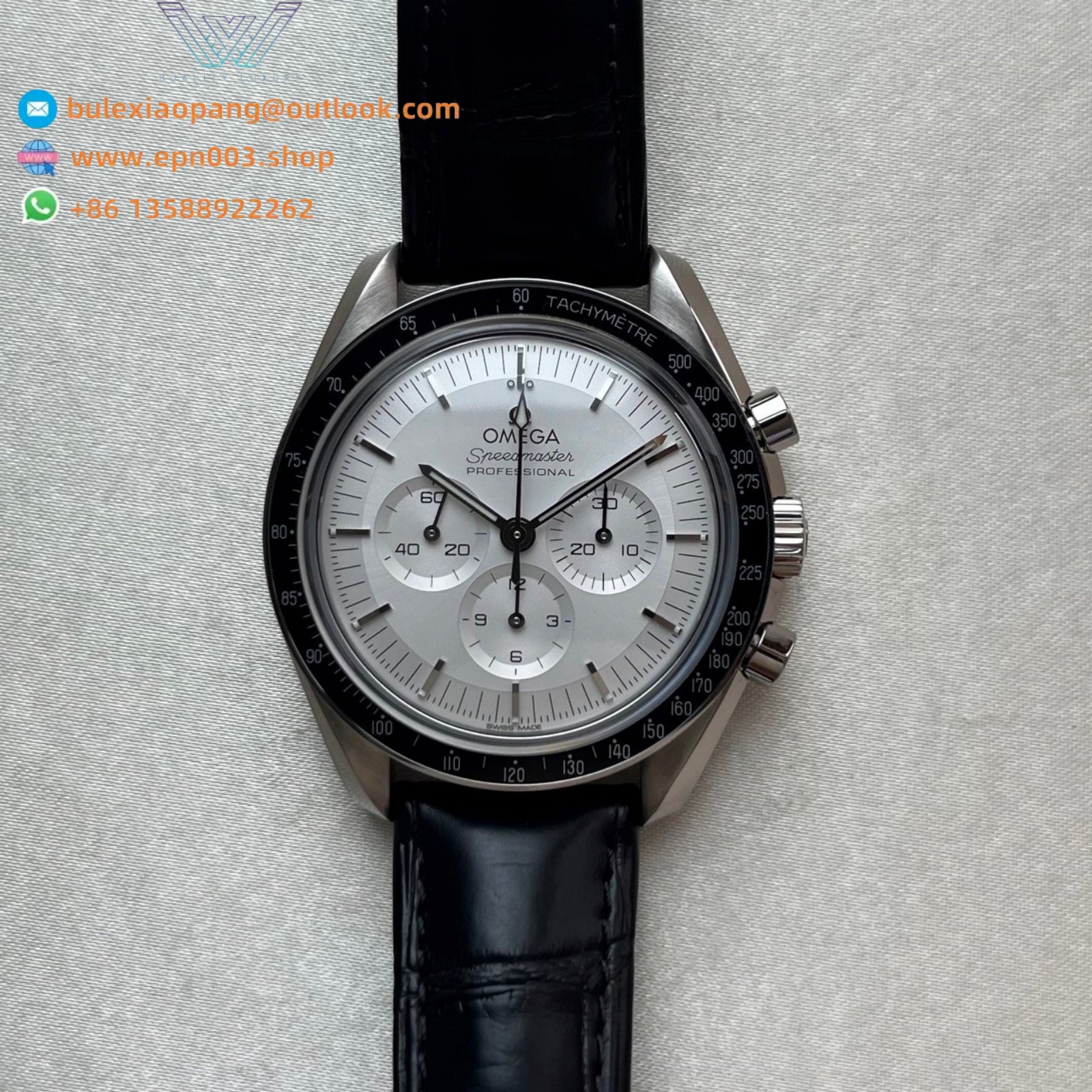 Speedmaster Moonwatch Professional 42mm Canopus Gold™ on leather strap - Mens Watch