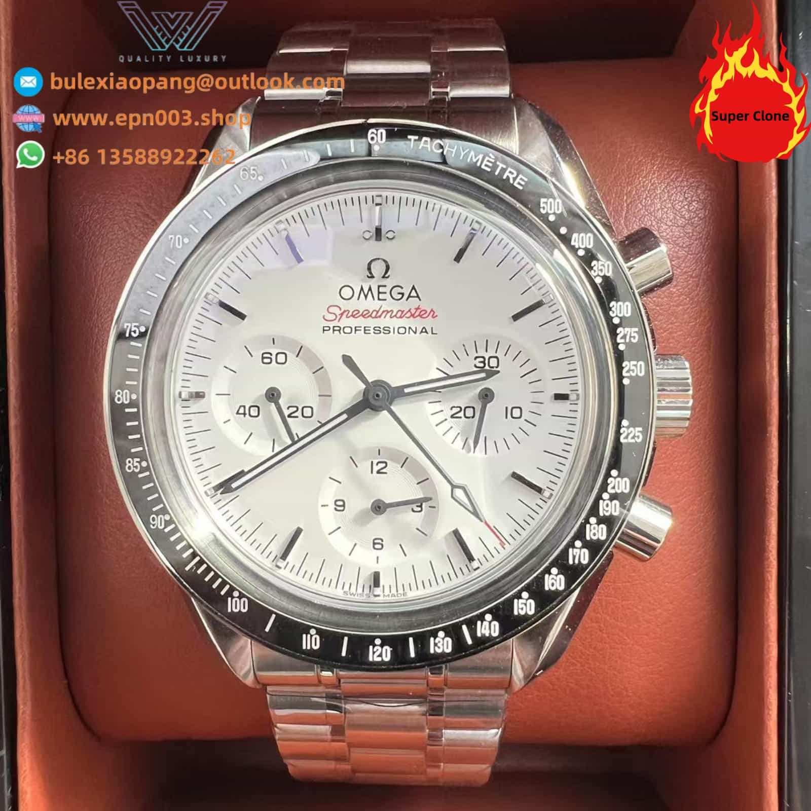 Speedmaster Moonwatch 42mm-steel on steel - Mens Watch