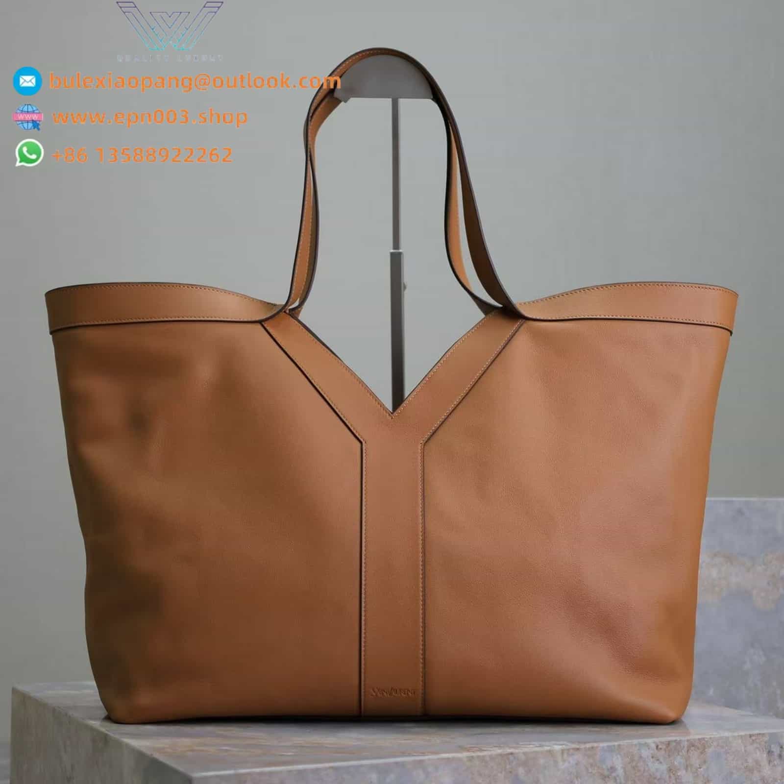 Y LARGE TOTE IN LEATHER BRICK - 820672AAEC36359