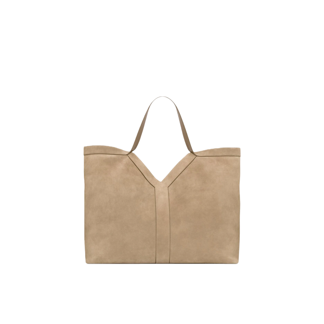 Y MAXI TOTE IN SUEDE DRY GRAIN - 839976C0X0W2795