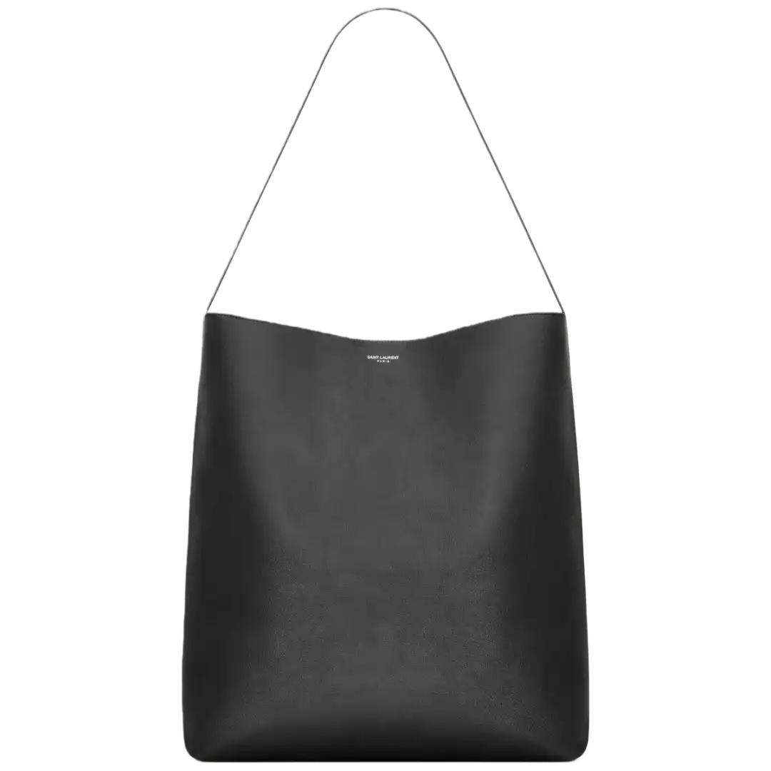 SAINT LAURENT PARIS BOLD HOBO BAG IN LEATHER BLACK - 845383AAEL51000