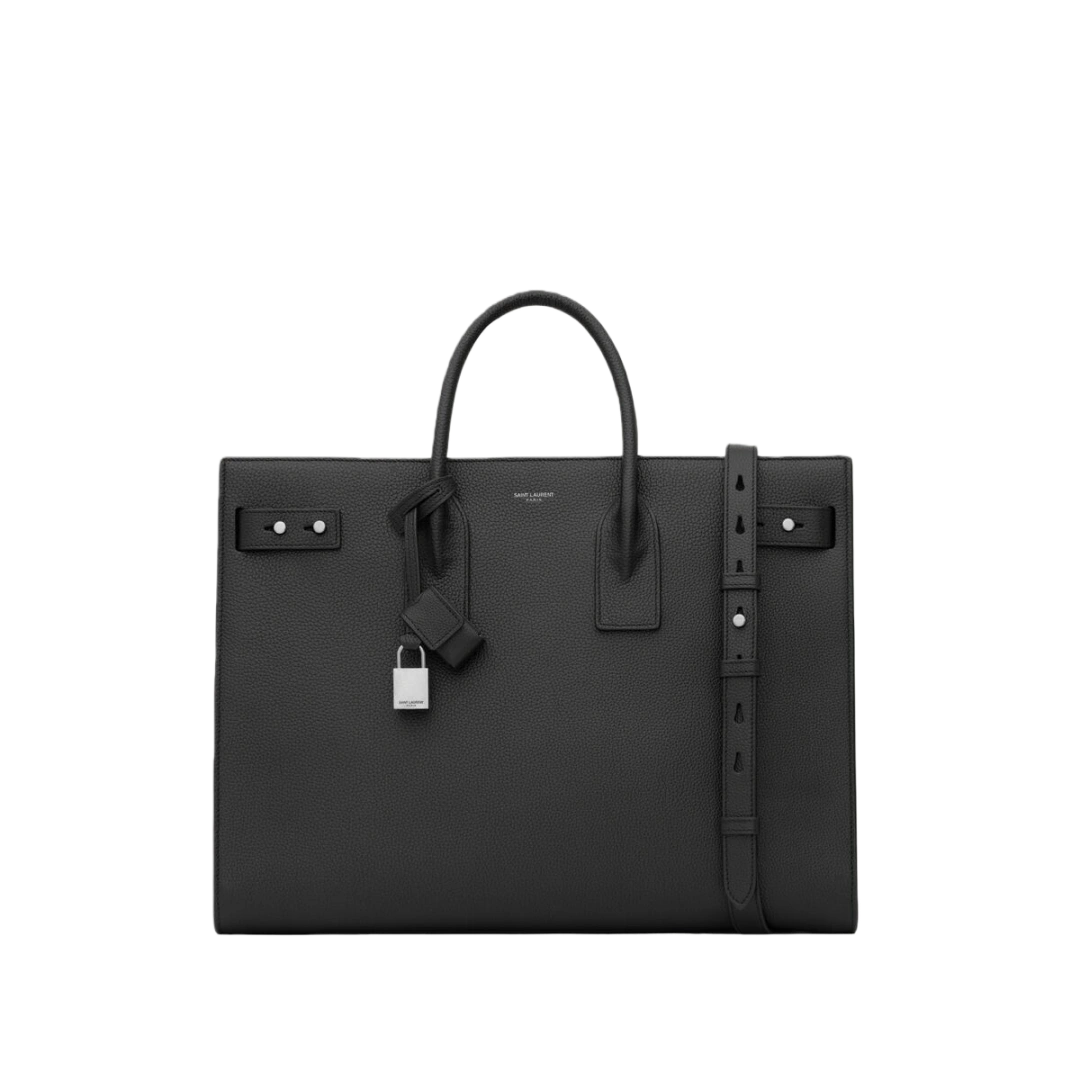 SAC DE JOUR NORTH/SOUTH IN GRAINED LEATHER BLACK - 631526DTI0E1000