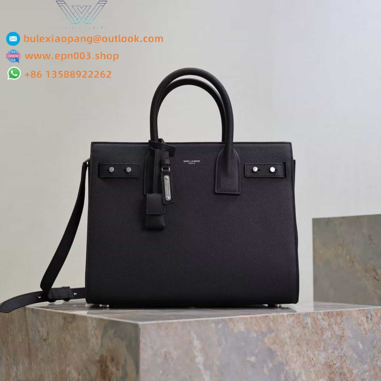 SAC DE JOUR NORTH/SOUTH IN GRAINED LEATHER BLACK - 631526DTI0E1000