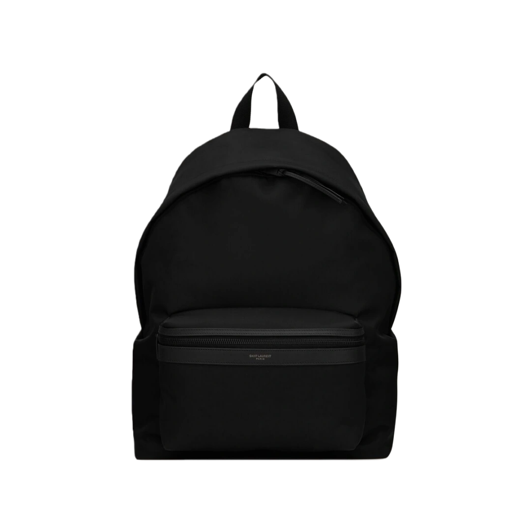 BACKPACKS CITY BACKPACK IN ECONYL®, SMOOTH LEATHER AND NYLON BLACK - 534967FAEY21000