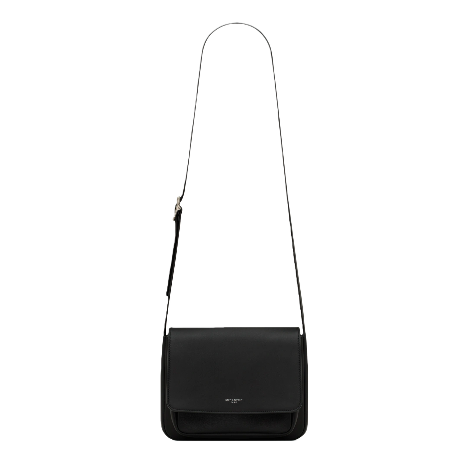 MESSENGERS SAINT LAURENT SMALL SATCHEL IN SMOOTH LEATHER BLACK - 819627AAD491000