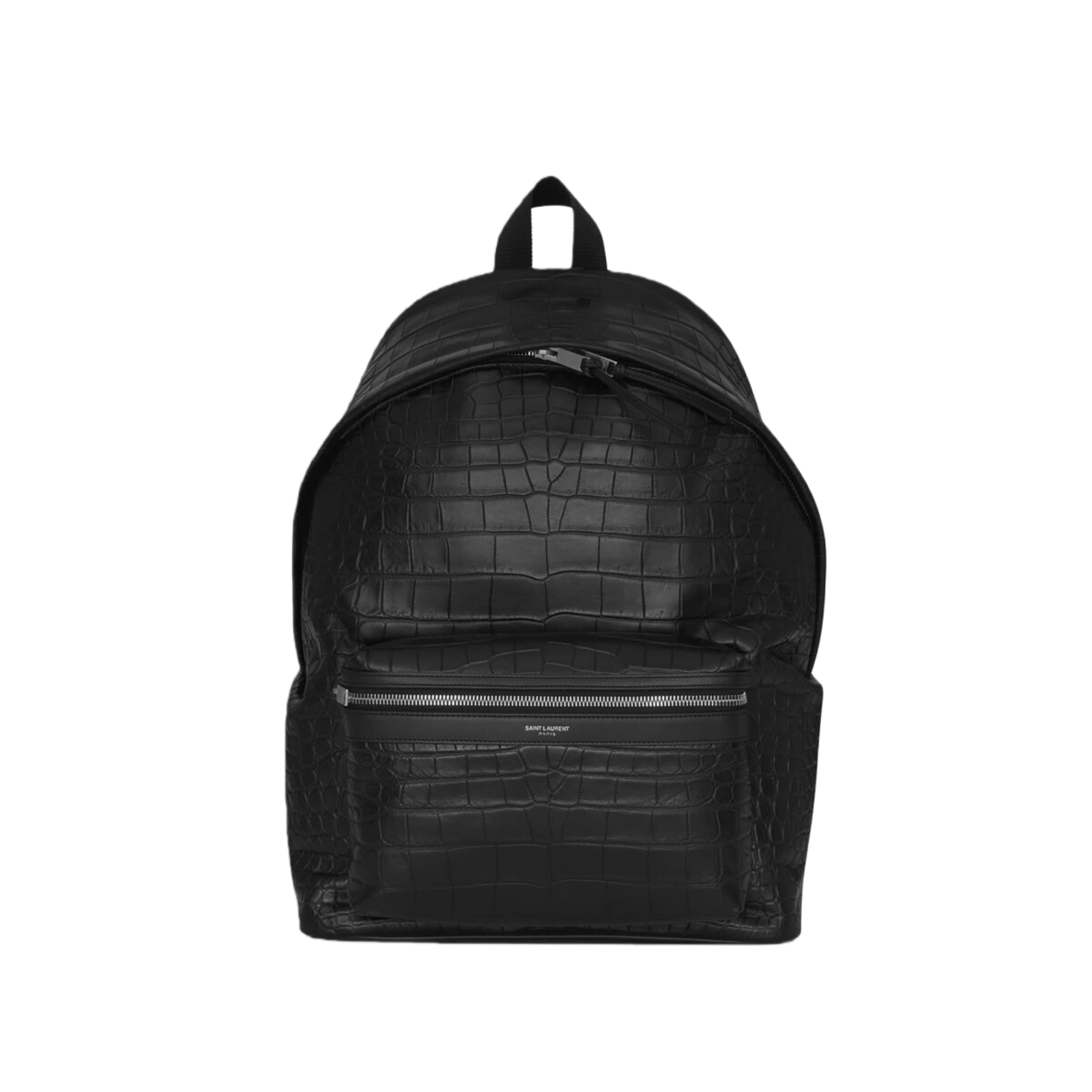 BACKPACKS CITY BACKPACK IN CROCODILE-EMBOSSED LEATHER BLACK - 534967AAE8Z1000