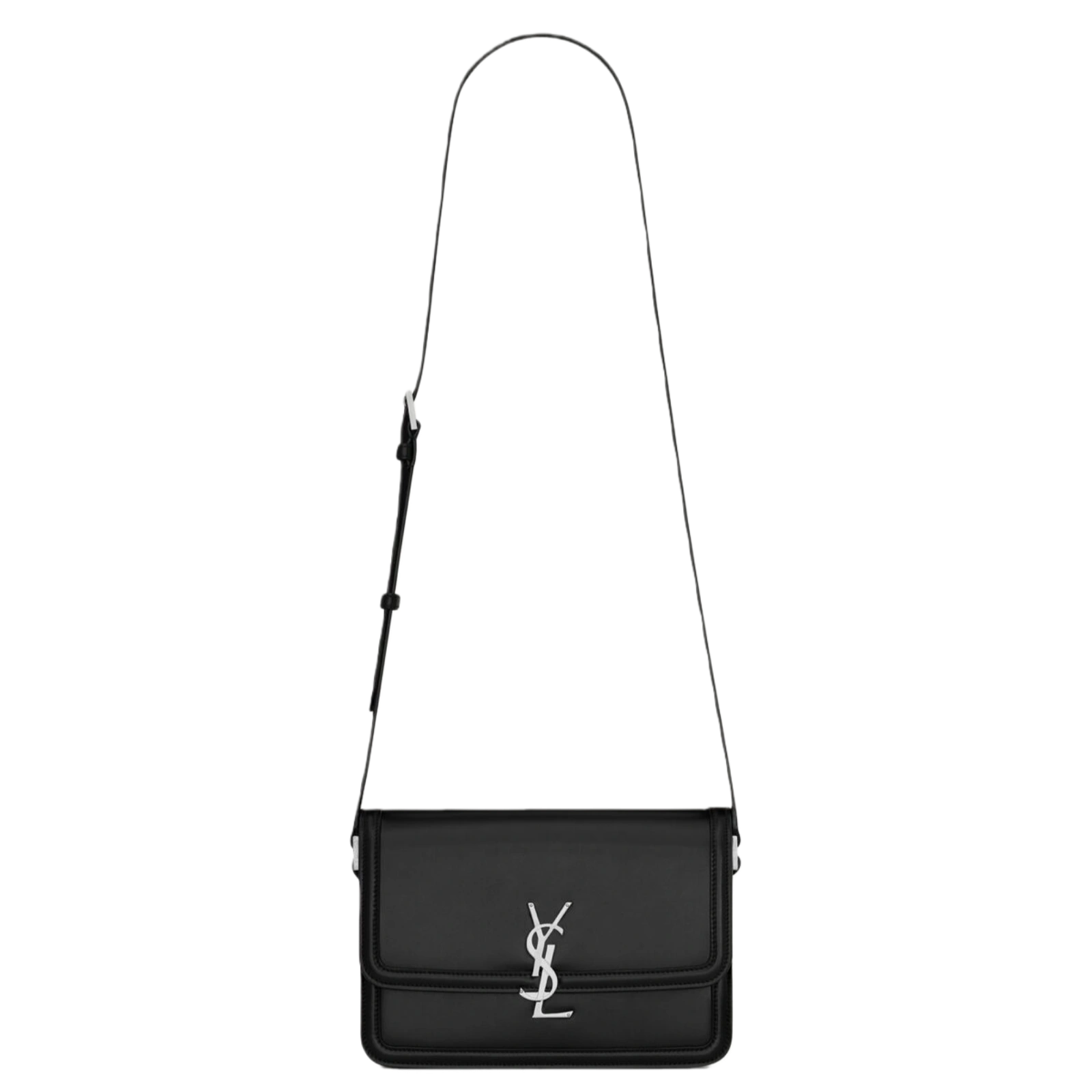SOLFERINO MEDIUM SATCHEL IN SMOOTH LEATHER BLACK - 7110390SX0E1000