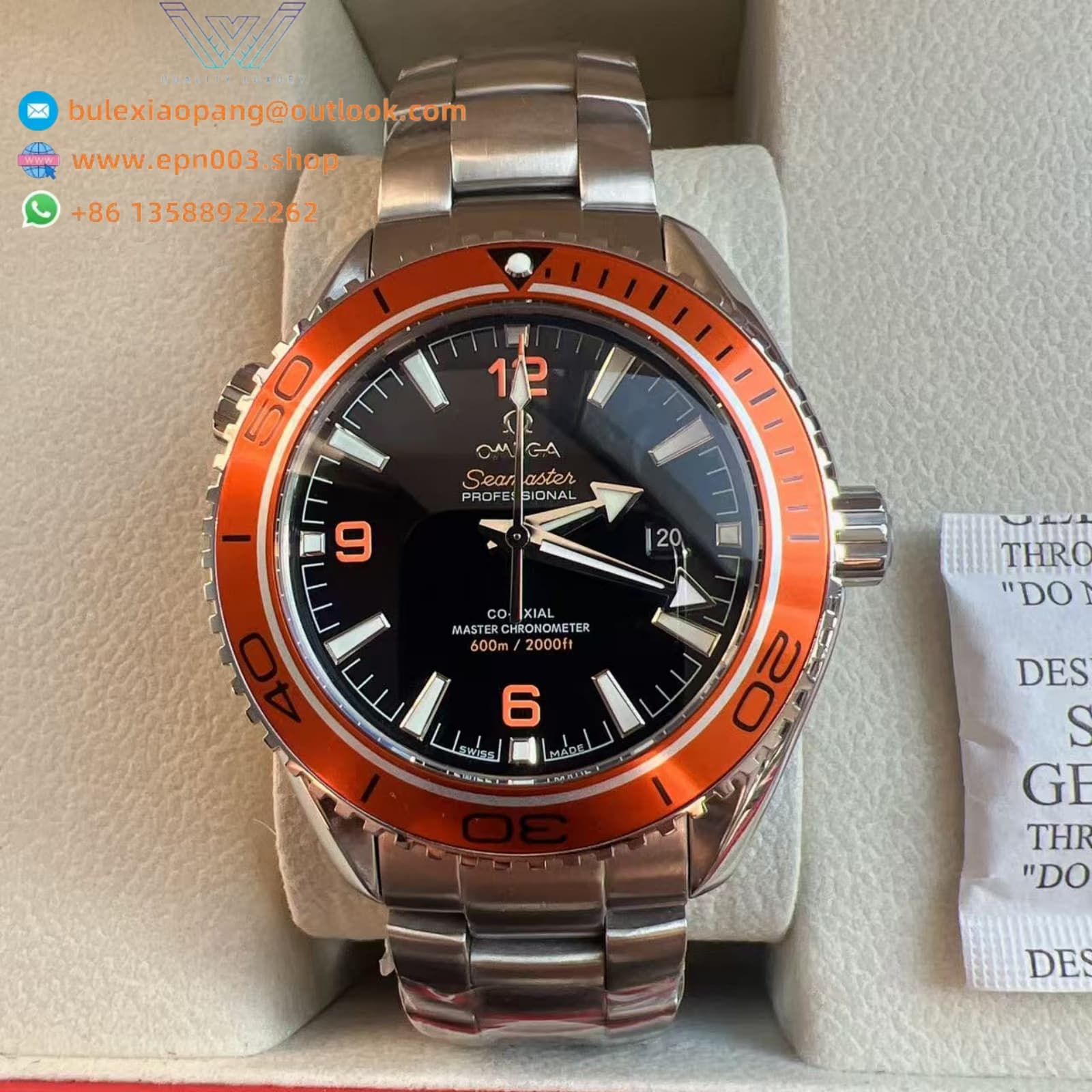 Seamaster Planet Ocean Black Dial Automatic 45.5mm Men Watch