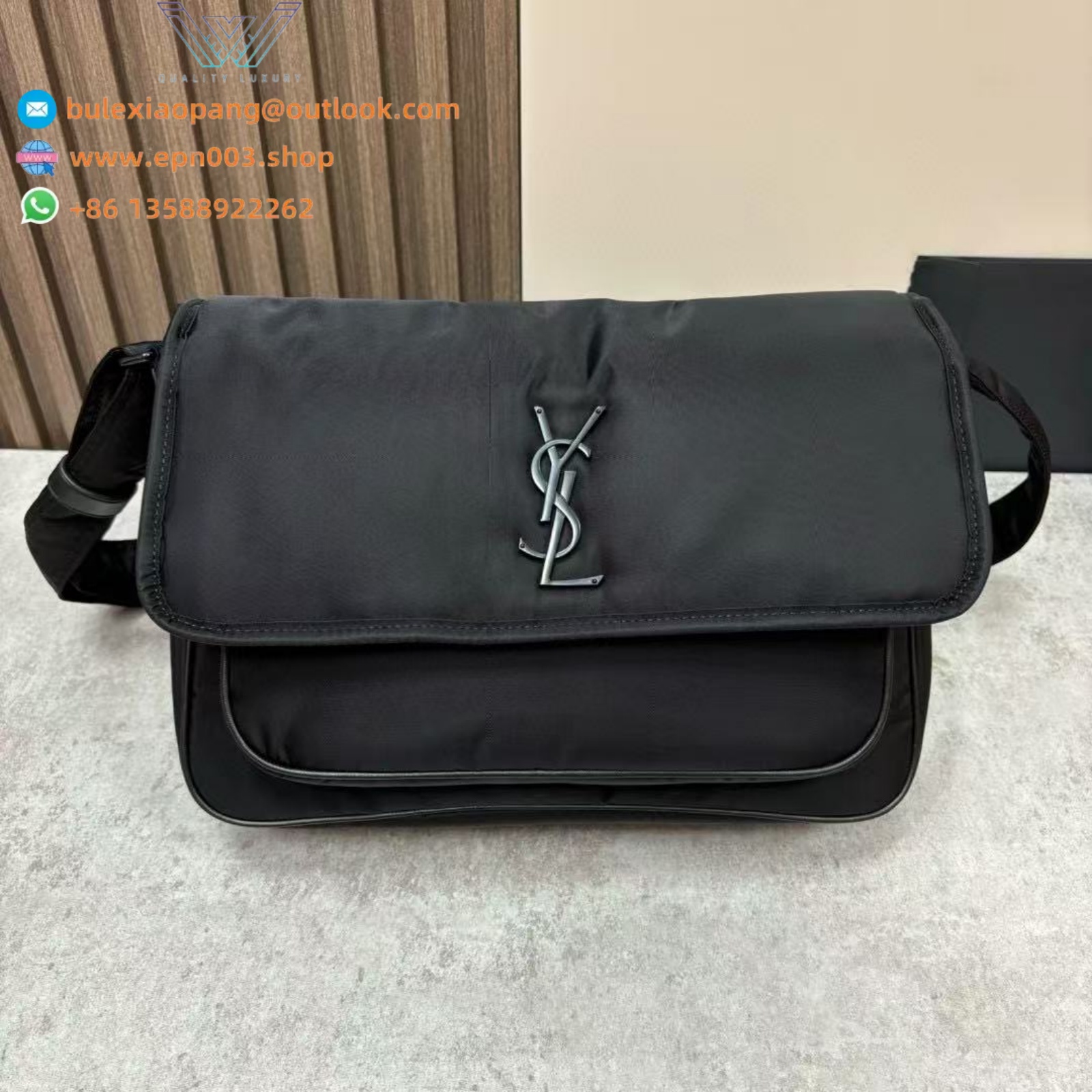 NIKI MESSENGER IN ECONYL® BLACK - 757146FACKH1000