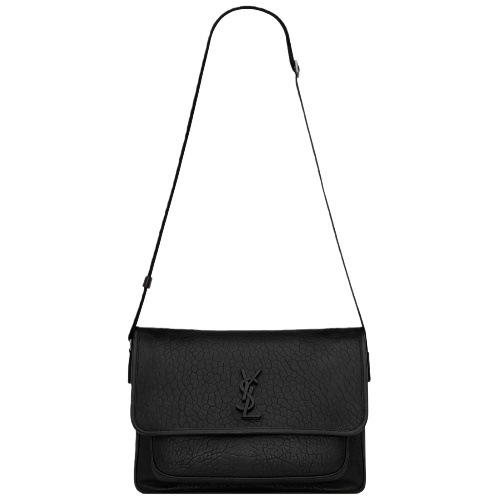 NIKI MESSENGER IN GRAINED LEATHER BLACK - 781935AAC8O1000