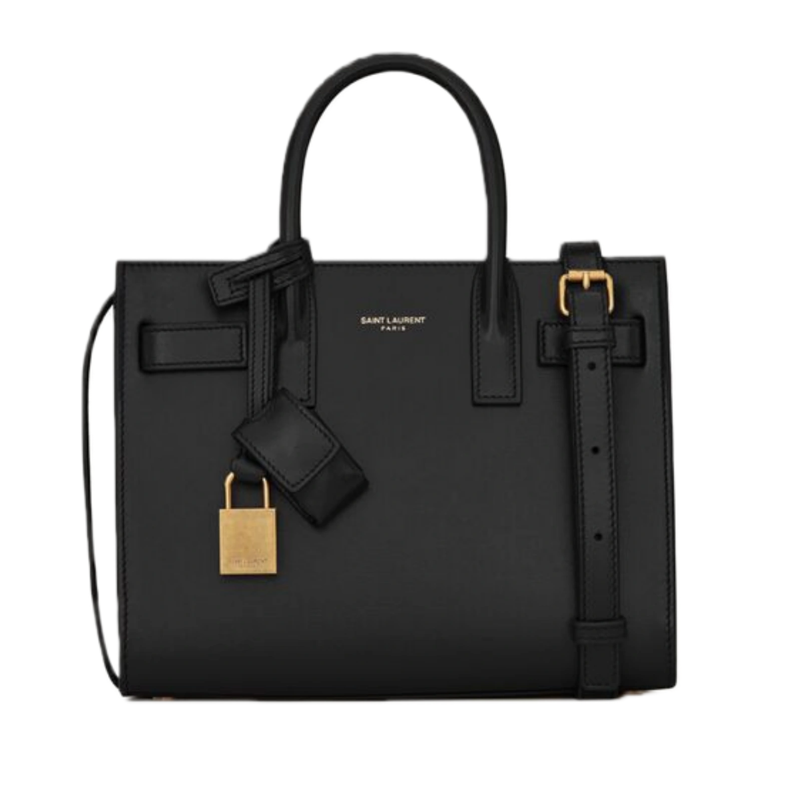 SAC DE JOUR IN SMOOTH LEATHER - NANO/BABY BLACK - 39203502G9W1000