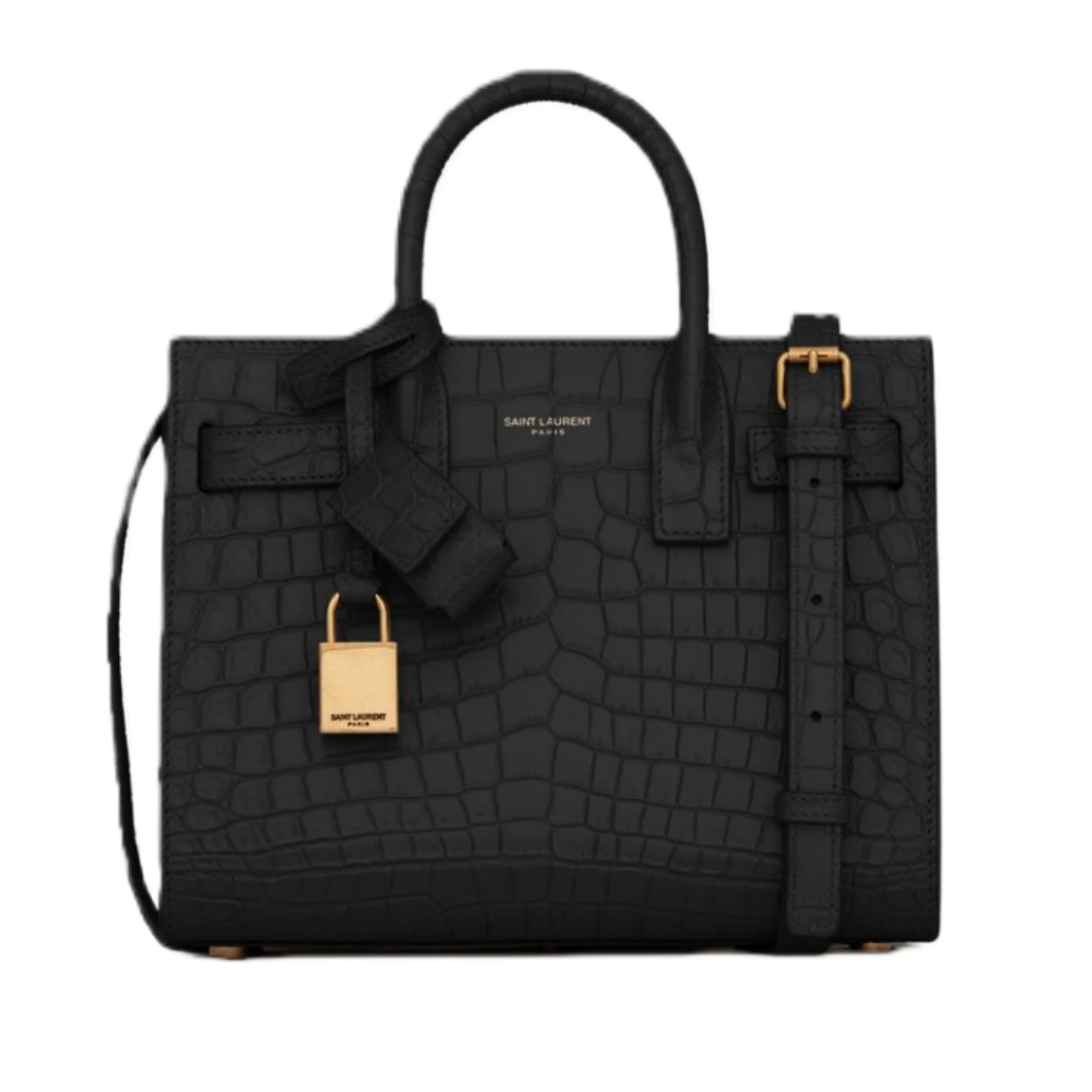 SAC DE JOUR IN CROCODILE-EMBOSSED LEATHER - NANO - 392035DZEAW1000