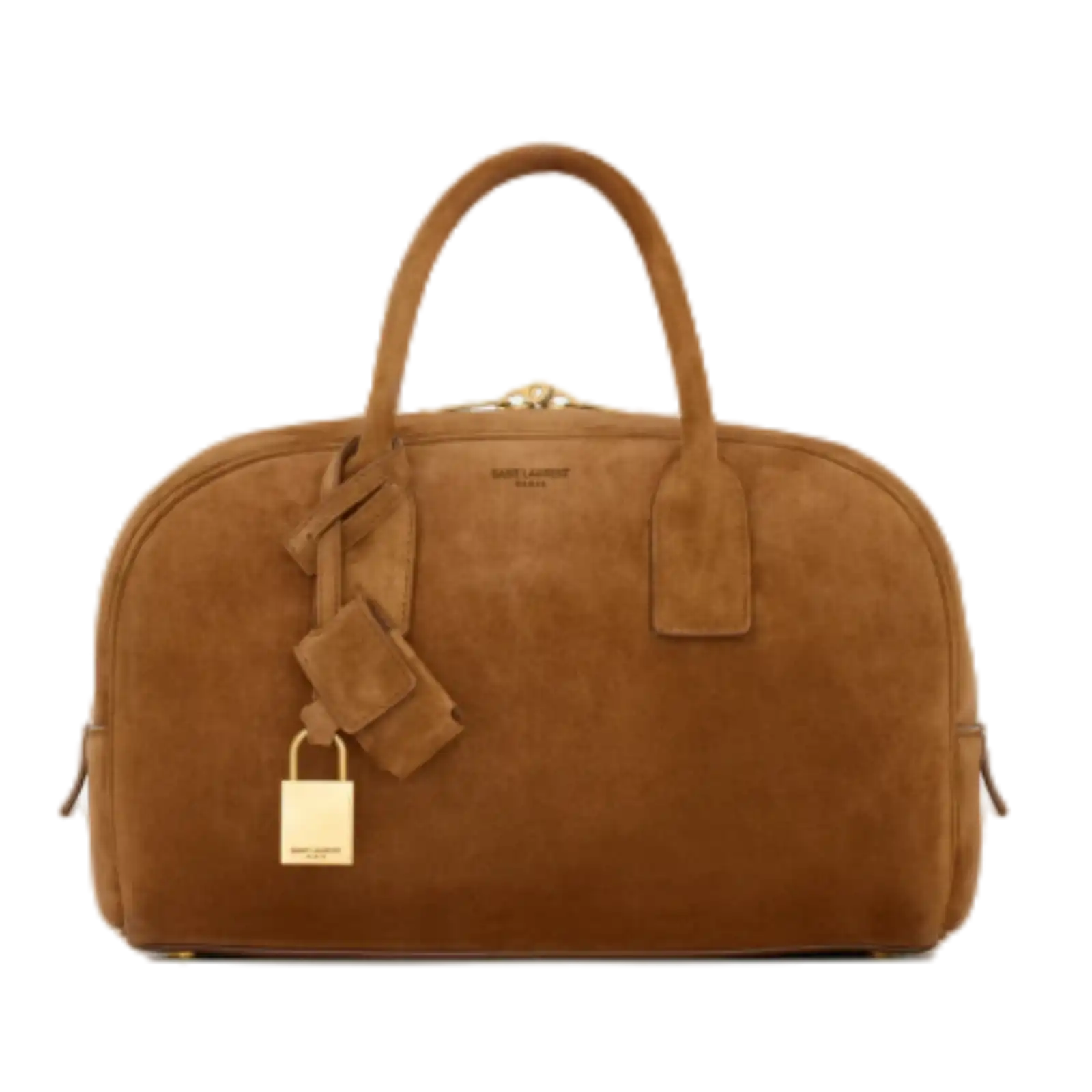 SAC DE JOUR BOSTON IN SUEDE – SMALL CARAMEL COGNAC - 8516941U80W2916