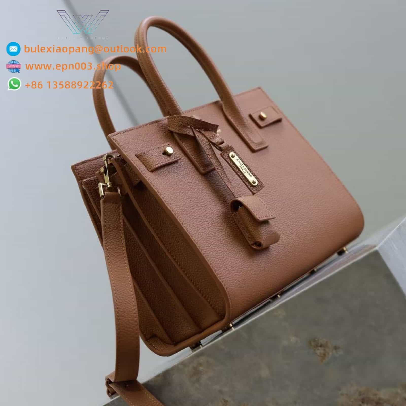 SAC DE JOUR IN SUPPLE GRAINED LEATHER - BABY CINNAMON - 717448DTI0W7715
