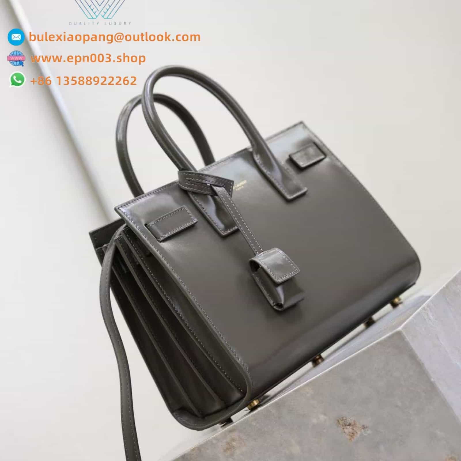 SAC DE JOUR IN SMOOTH LEATHER – NANO/BABY URBAN GREY - 39203502G9W1997