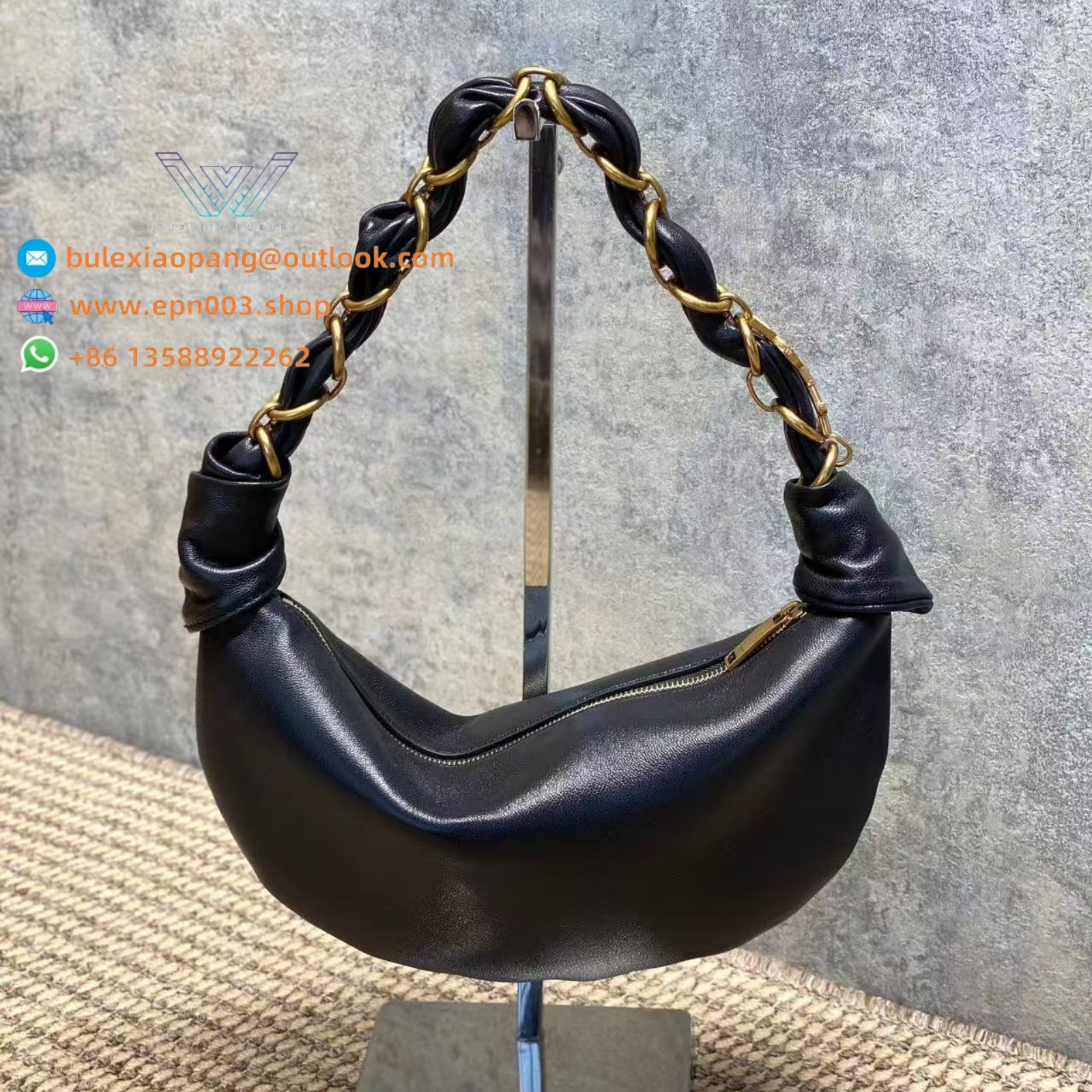 AMALIA MINI HOBO IN LAMBSKIN BLACK - 862558AACX71000