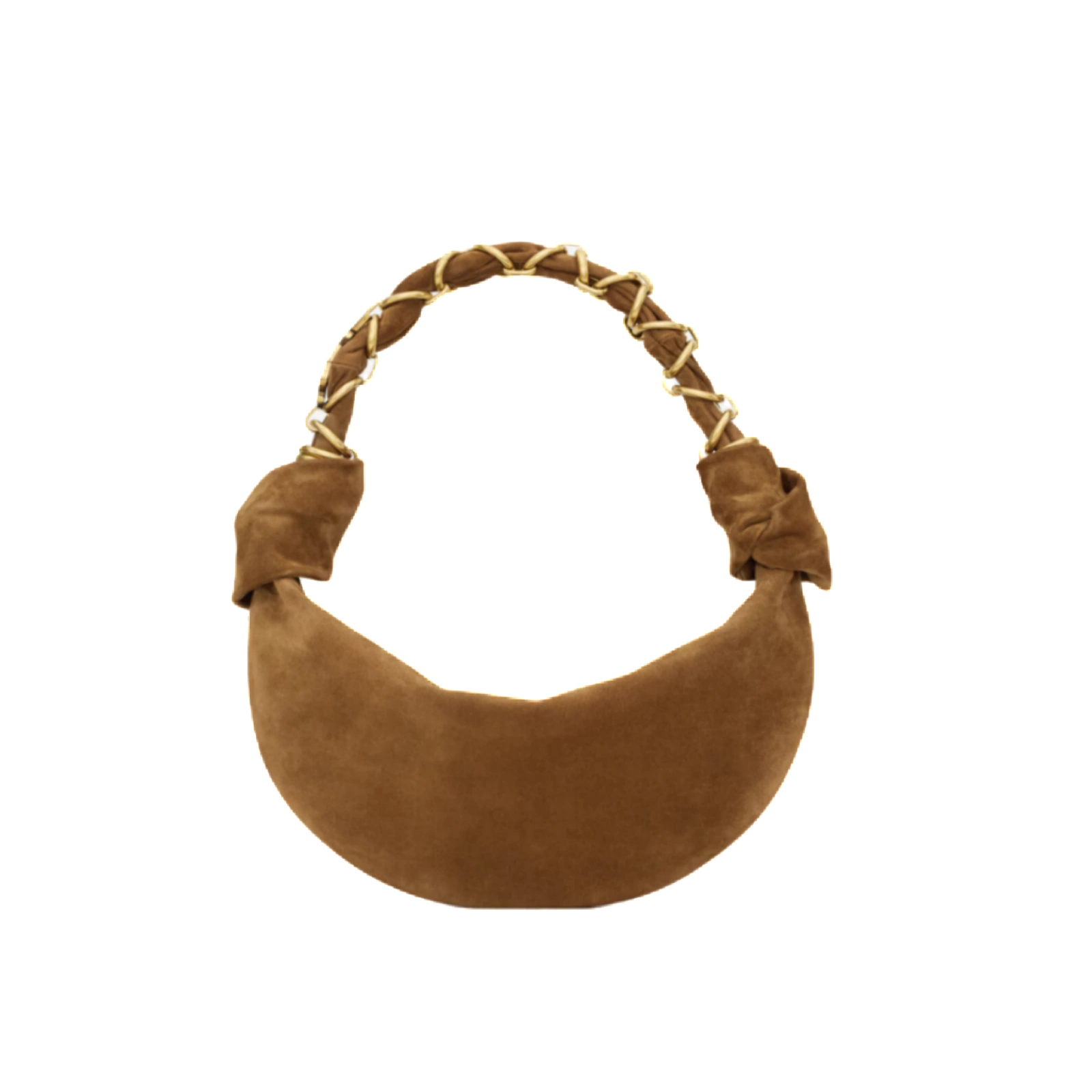 AMALIA MINI HOBO IN SUEDE CARAMEL COGNAC - 8625581U80W2916