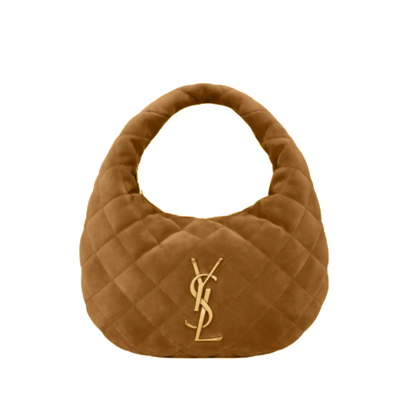 ICARINO IN QUILTED SUEDE CARAMEL COGNAC - 8516891U8072916