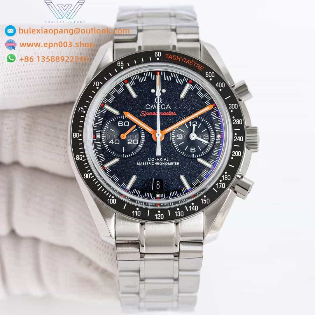 Speedmaster Two Counters Steel Black Dial 44mm Men Watch