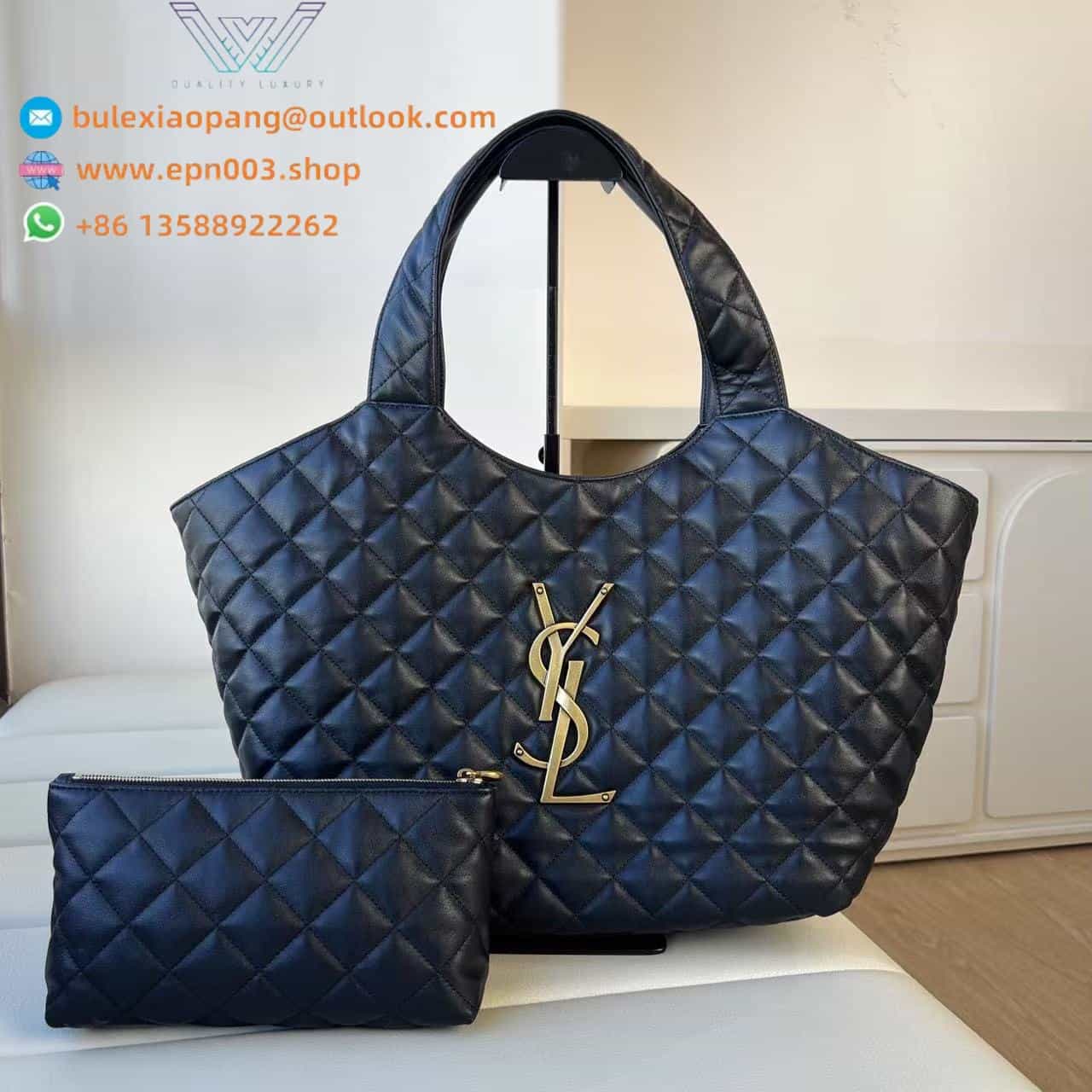 ICARE MEDIUM IN QUILTED NAPPA BLACK - 858191AAANG1000