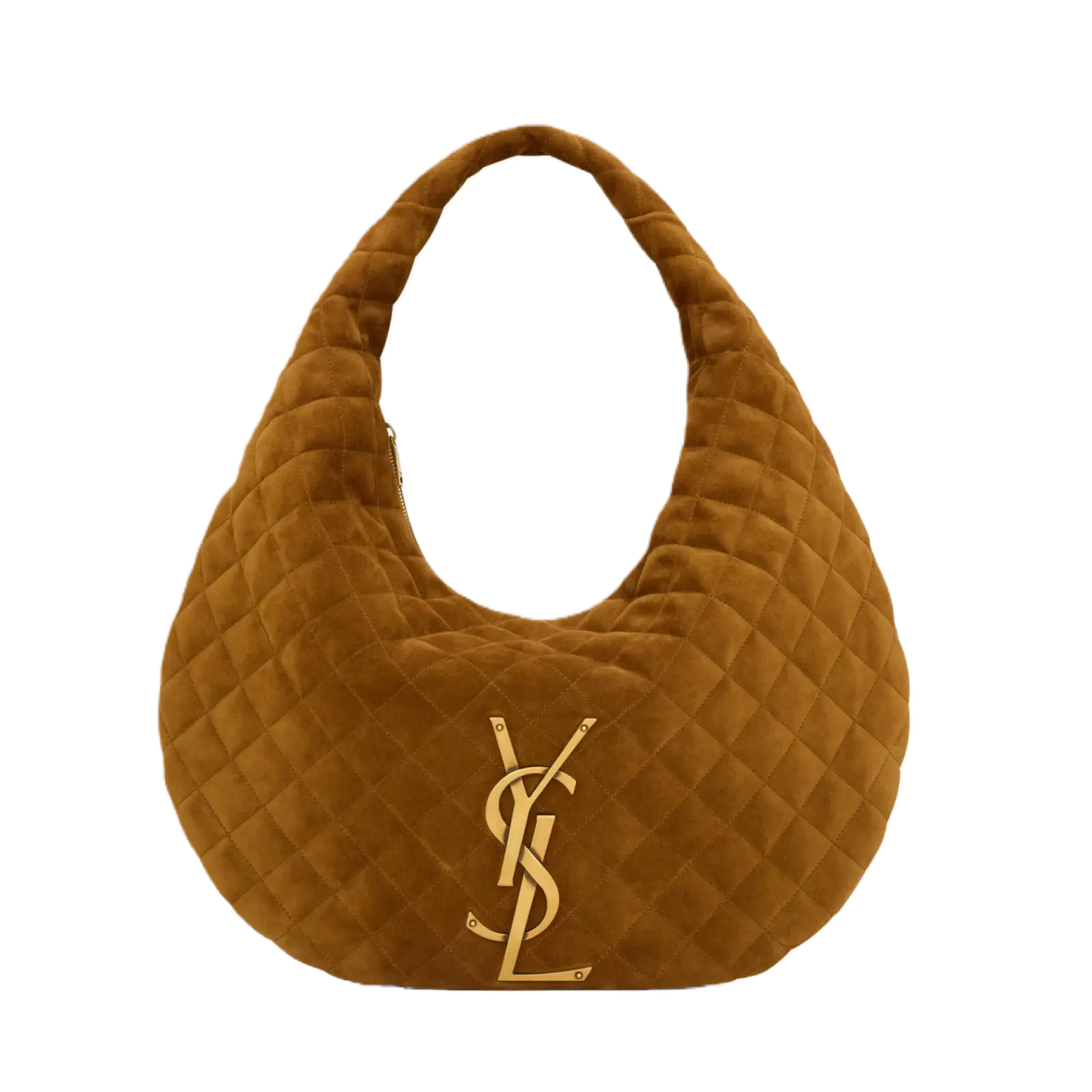 ICARE HOBO IN QUILTED SUEDE CARAMEL COGNAC - 858160AAF9P2916