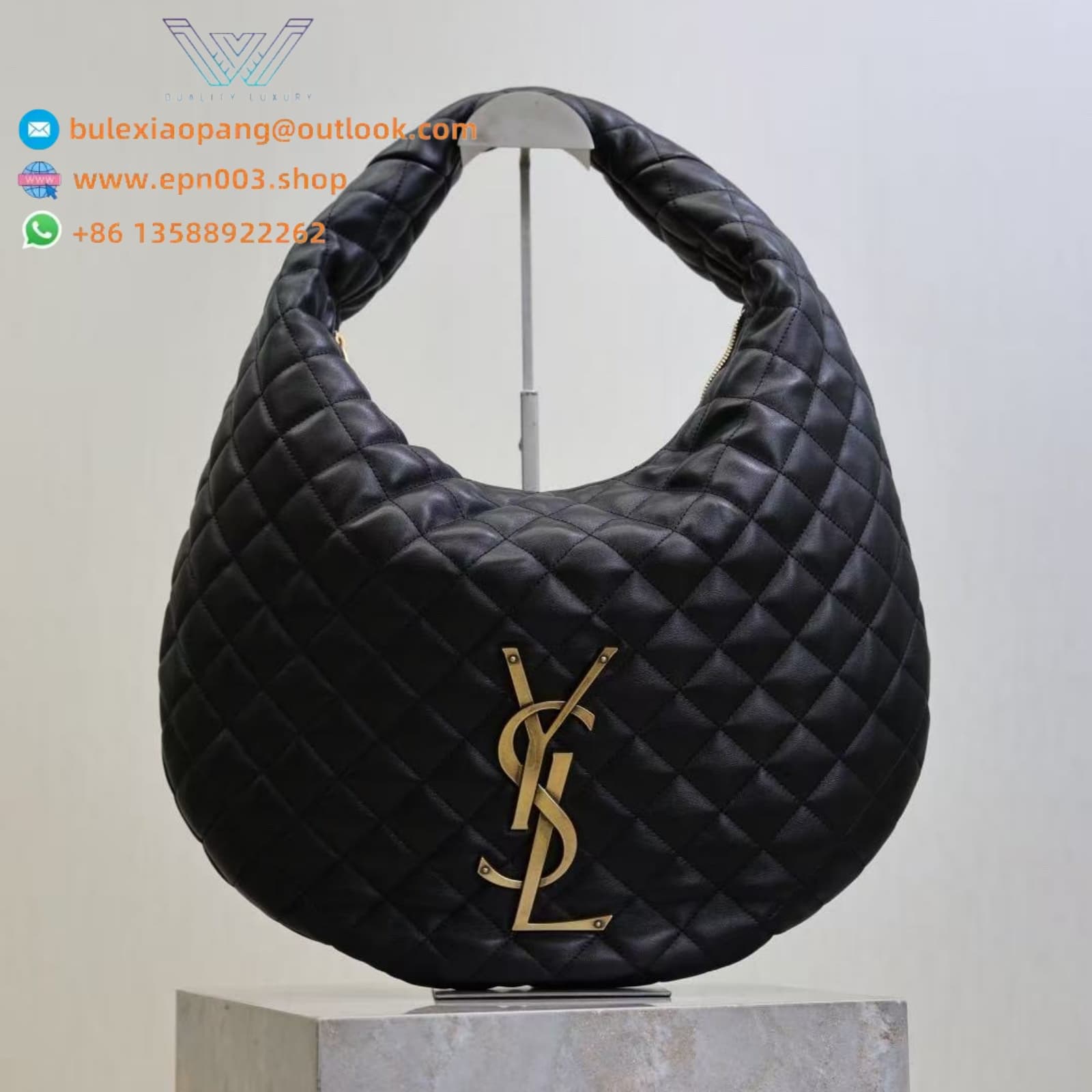 ICARE HOBO IN QUILTED NAPPA BLACK - 858160AAANG1000