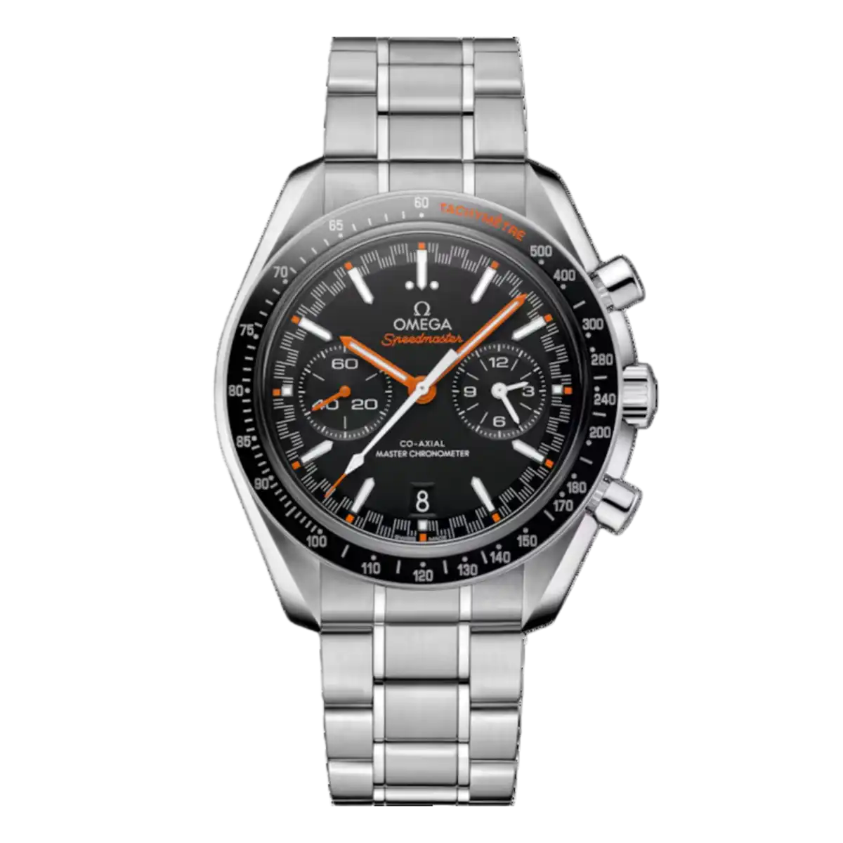 Speedmaster Two Counters Steel Black Dial 44mm Men Watch