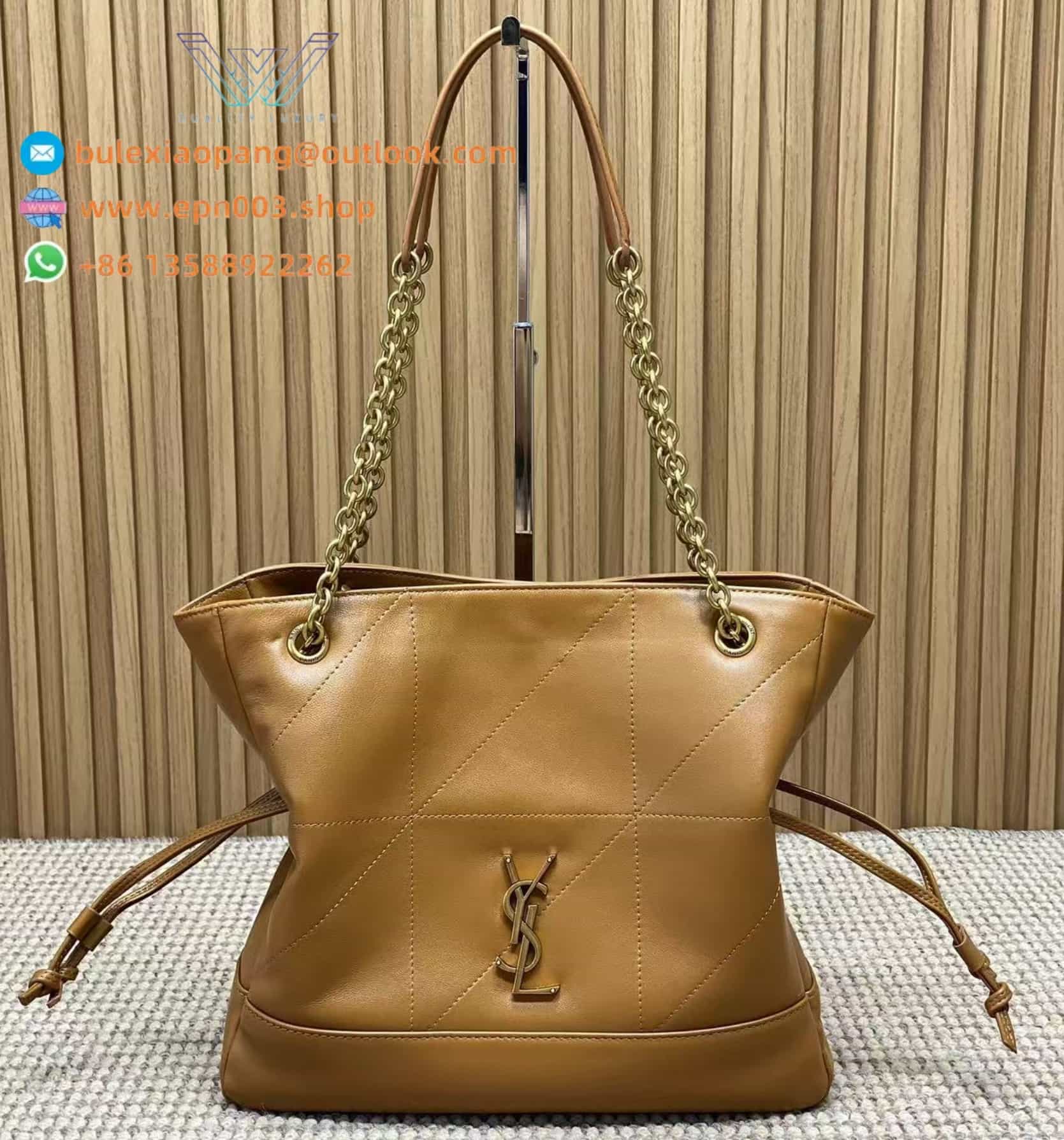 JAMIE SHOPPING SMALL IN LAMBSKIN CLEAR BEIGE - 833948AAB329295