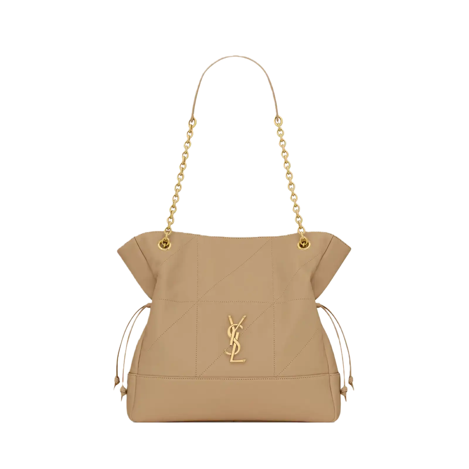 JAMIE SHOPPING SMALL IN LAMBSKIN CLEAR BEIGE - 833948AAB329295