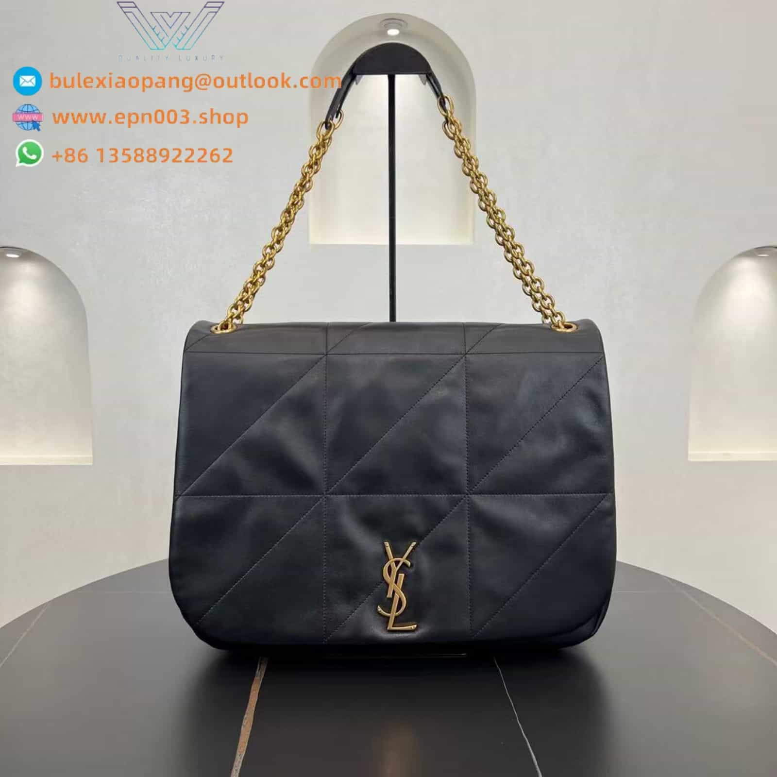 LARGE JAMIE 4.3 IN LAMBSKIN BLACK - 742431AAB321000