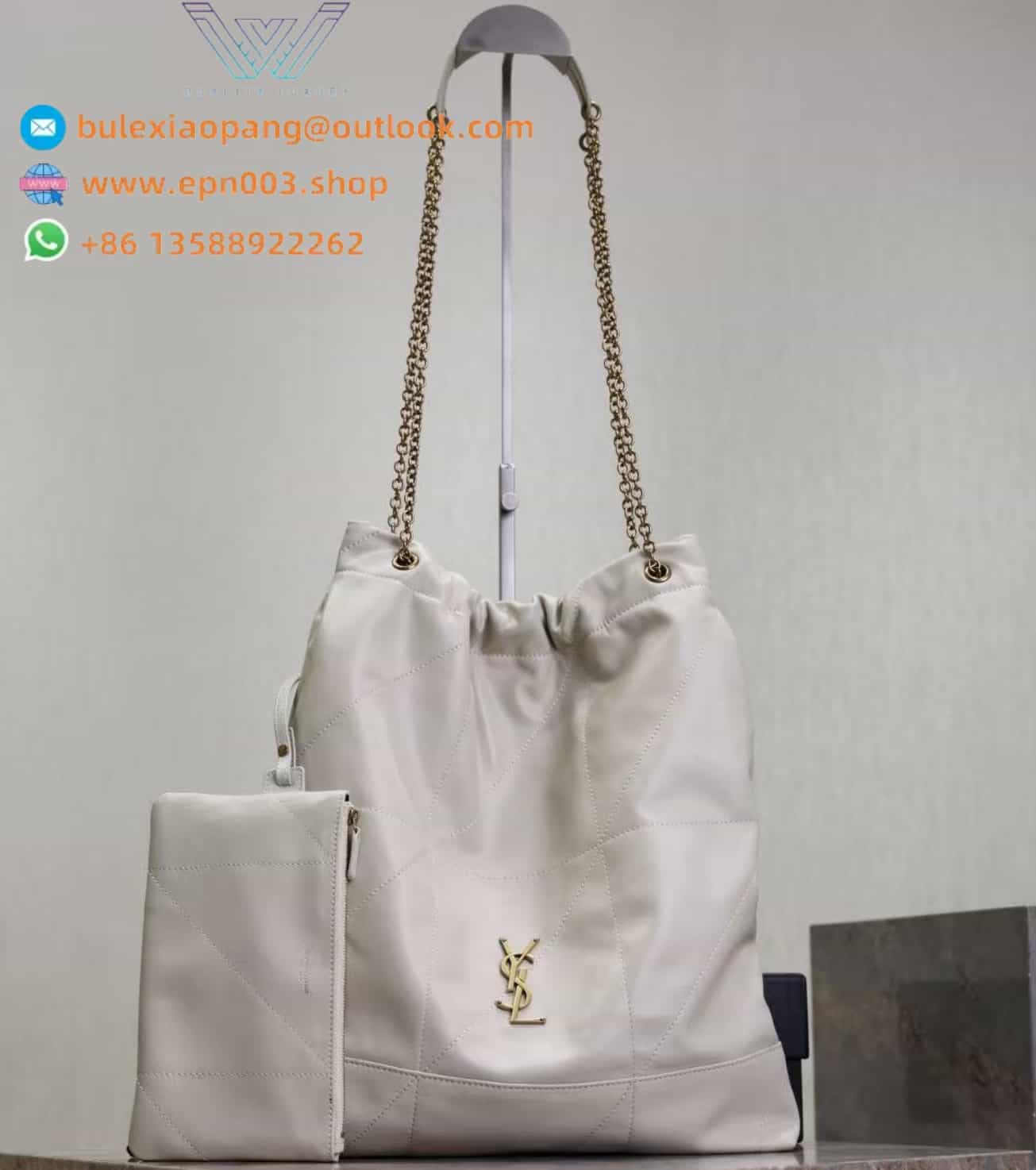JAMIE LARGE POCHON IN LAMBSKIN WHITE - 828350AAB329207