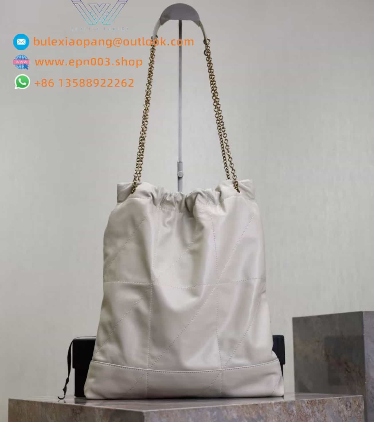 JAMIE LARGE POCHON IN LAMBSKIN WHITE - 828350AAB329207