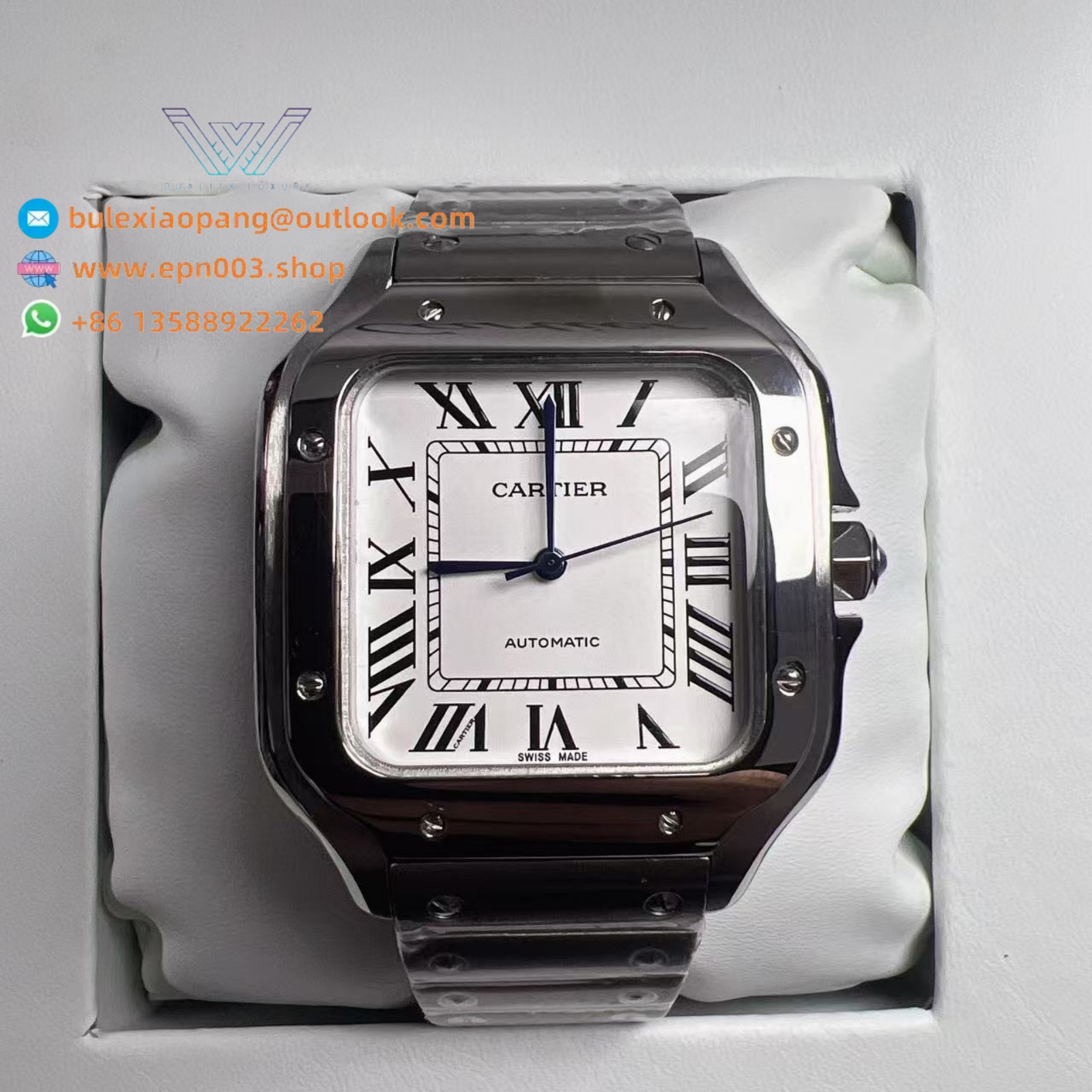 Santos De WSSA0029 41.9 mm x 35.1 mm Men Watch